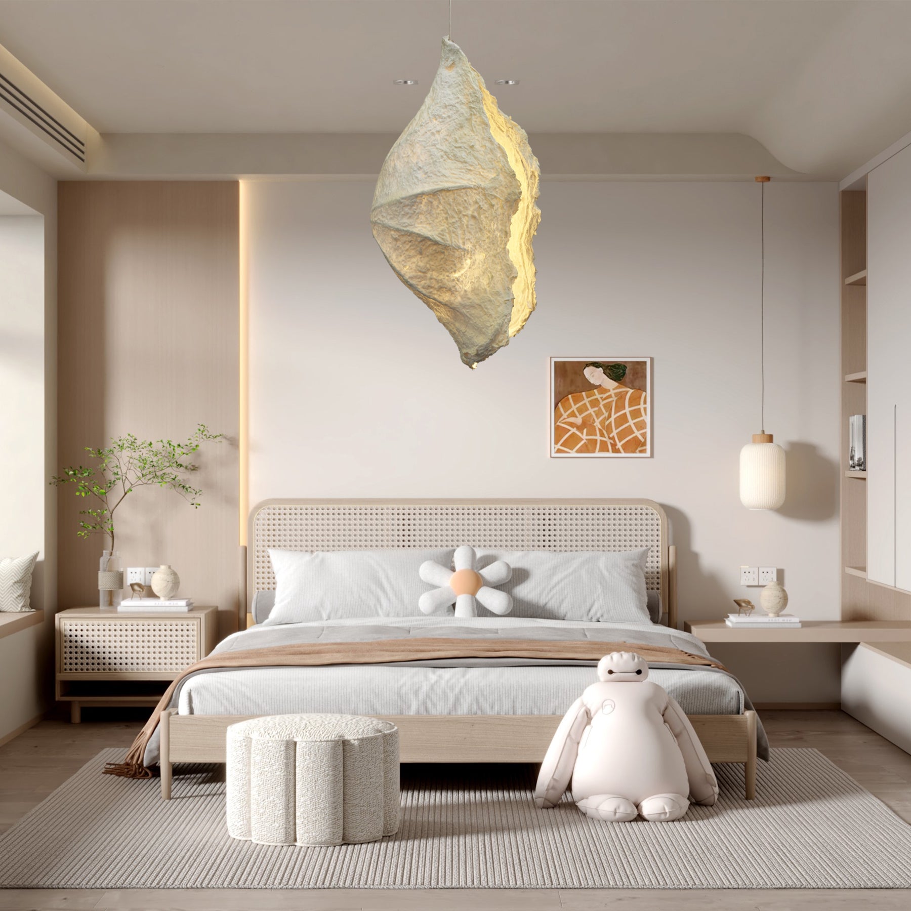 Altalis Artisanal Paper Pulp Pendant Light - Letslighting