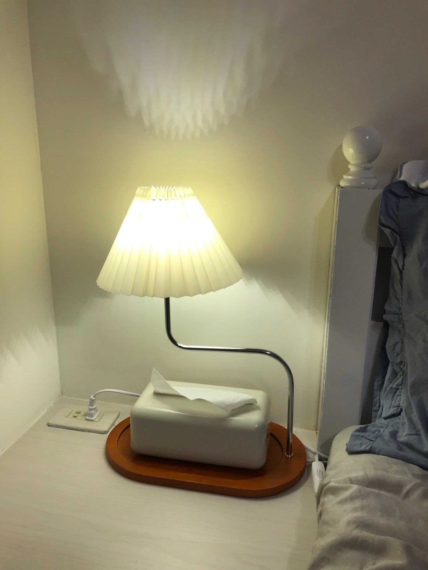 Ornelle Wood Fabric Artistic Table Lamp - Letslighting