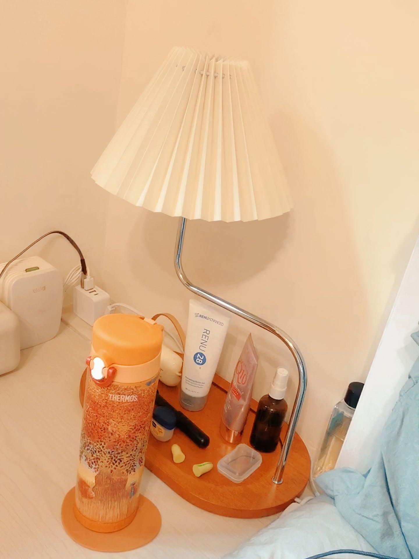 Ornelle Wood Fabric Artistic Table Lamp - Letslighting