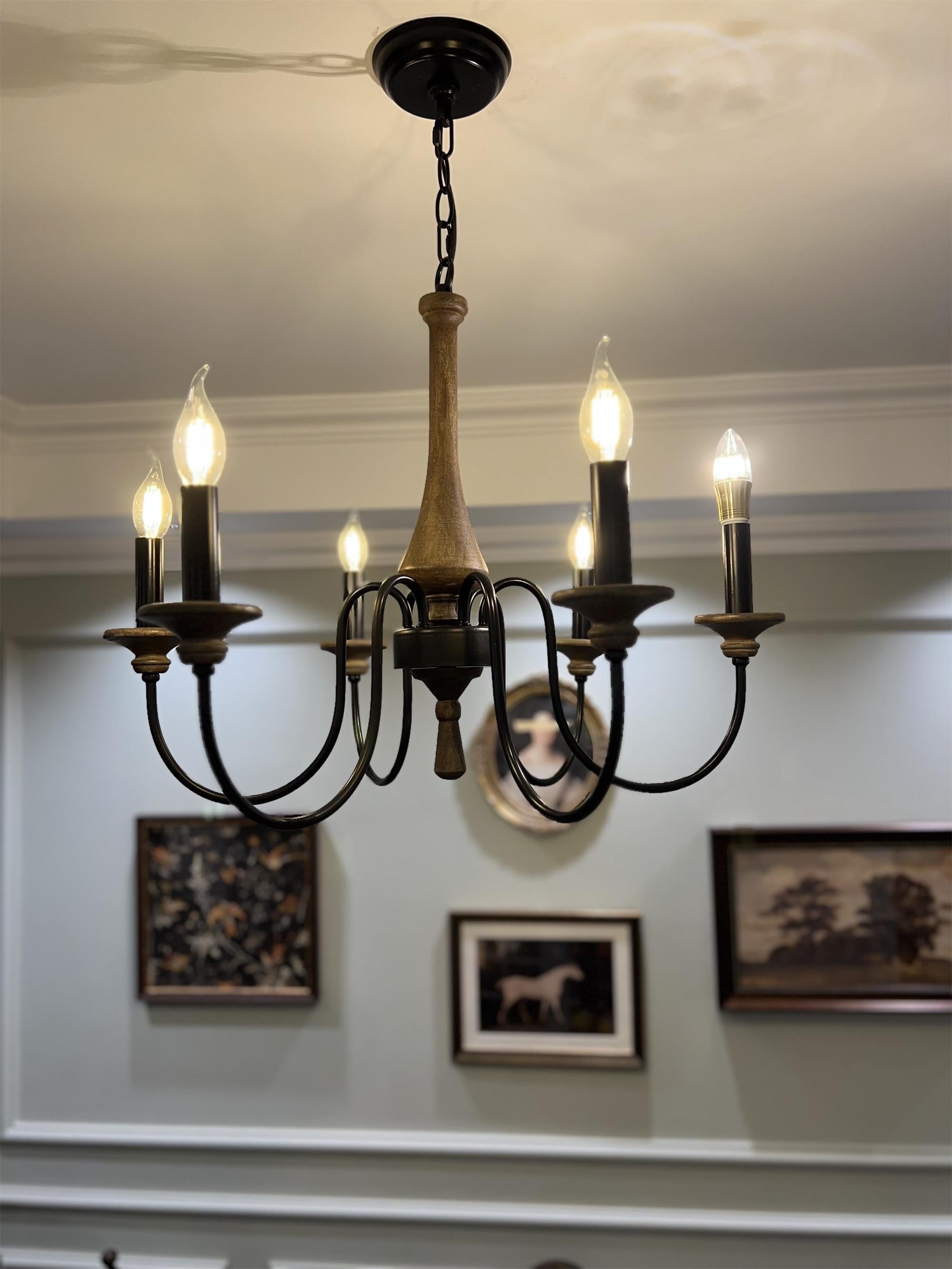 Alzorila Vintage Industrial Hand-carved Chandelier - Letslighting