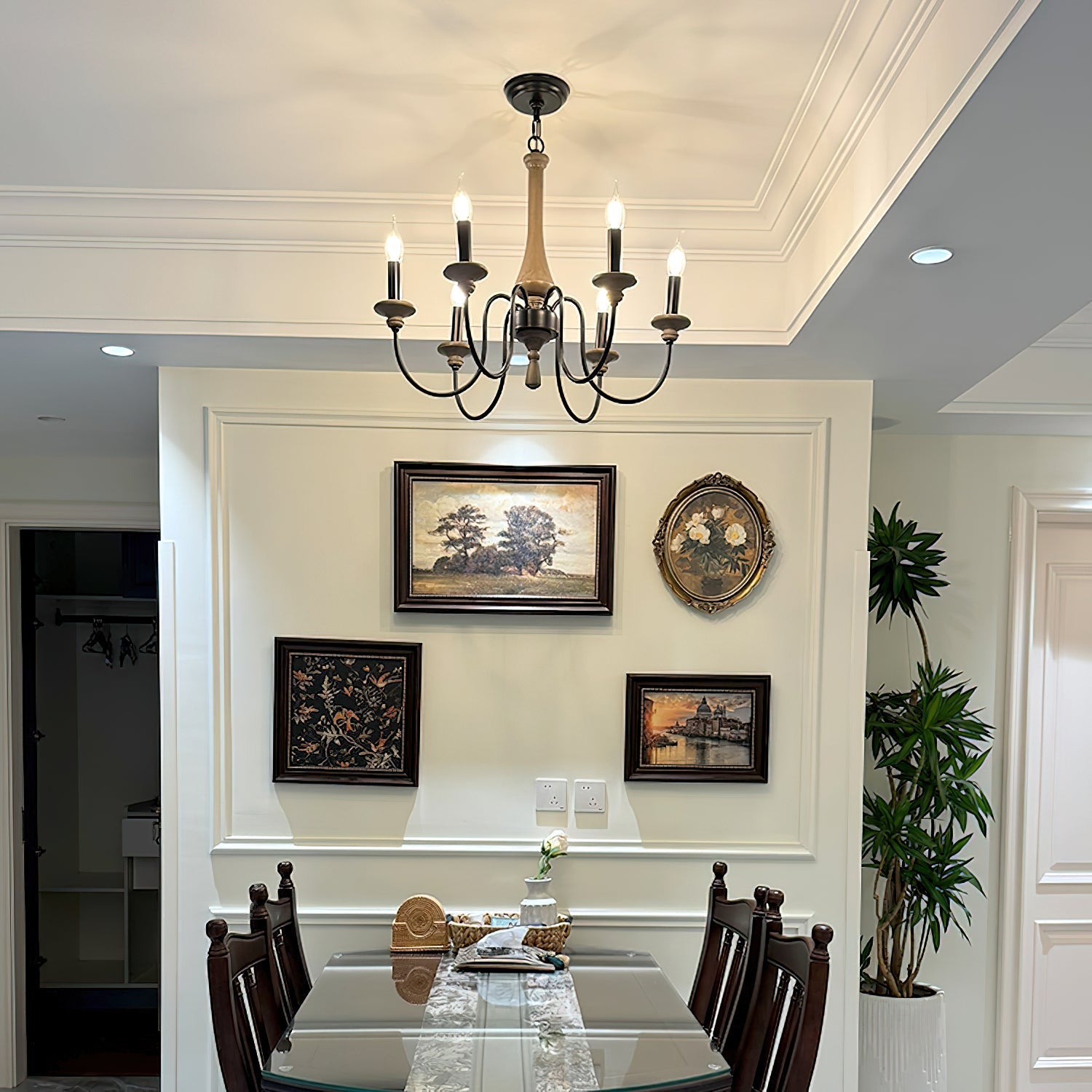 Alzorila Vintage Industrial Hand-carved Chandelier - Letslighting