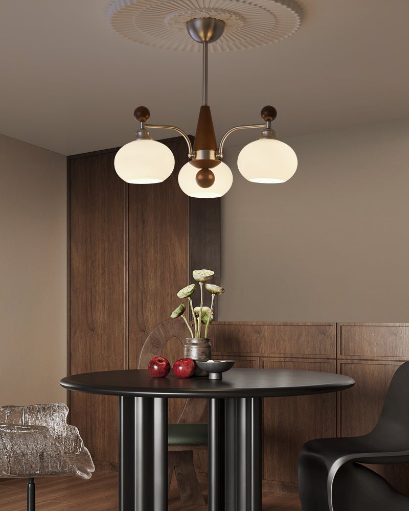 Ivloria Traditional Elegance Orbit Wood Glass Chandelier - Letslighting