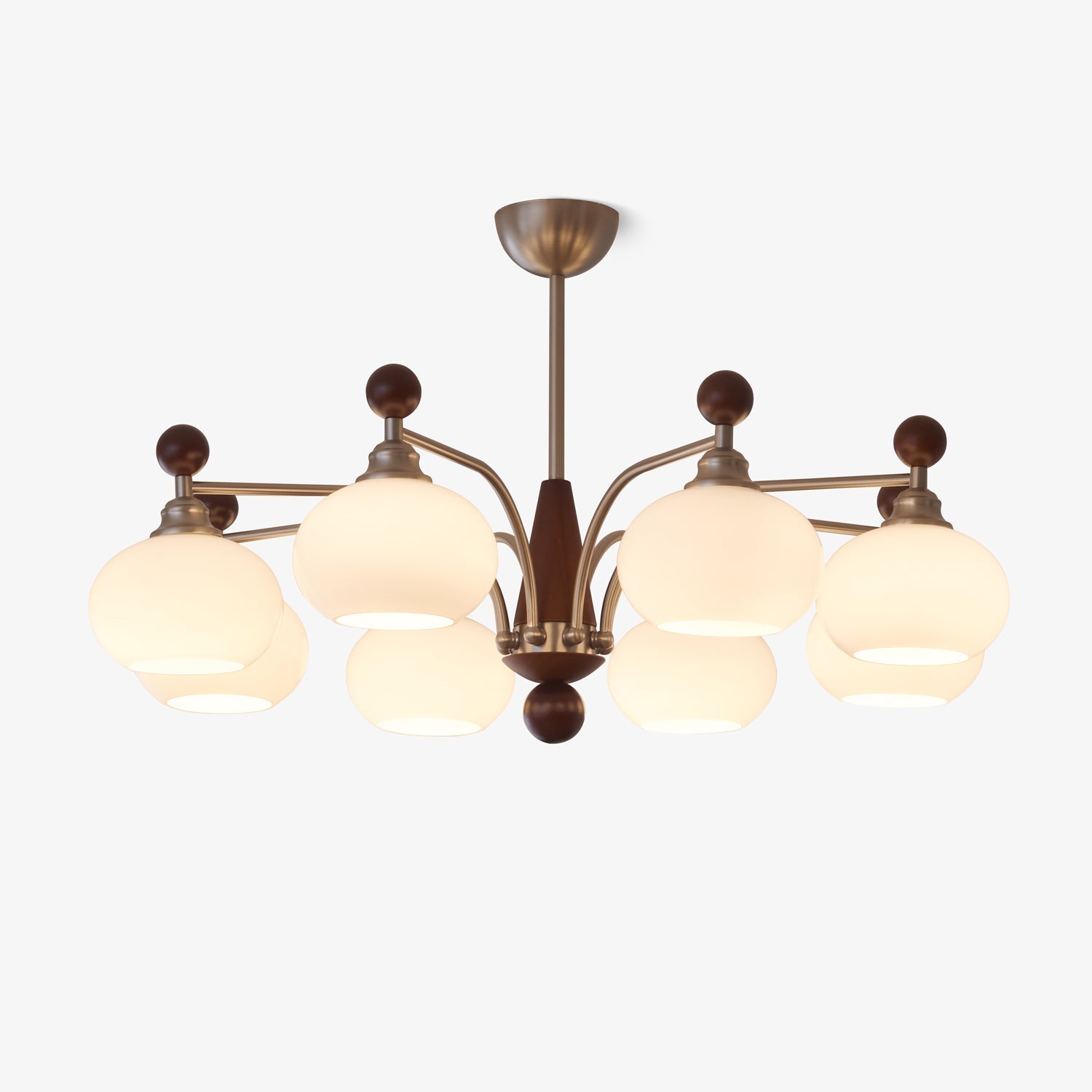Ivloria Traditional Elegance Orbit Wood Glass Chandelier - Letslighting