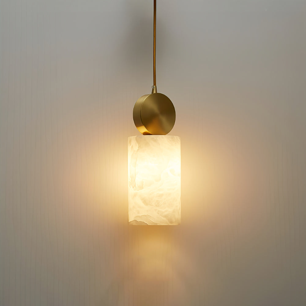 Etruscan Pendant Light Alabaster & Brass - Letslighting