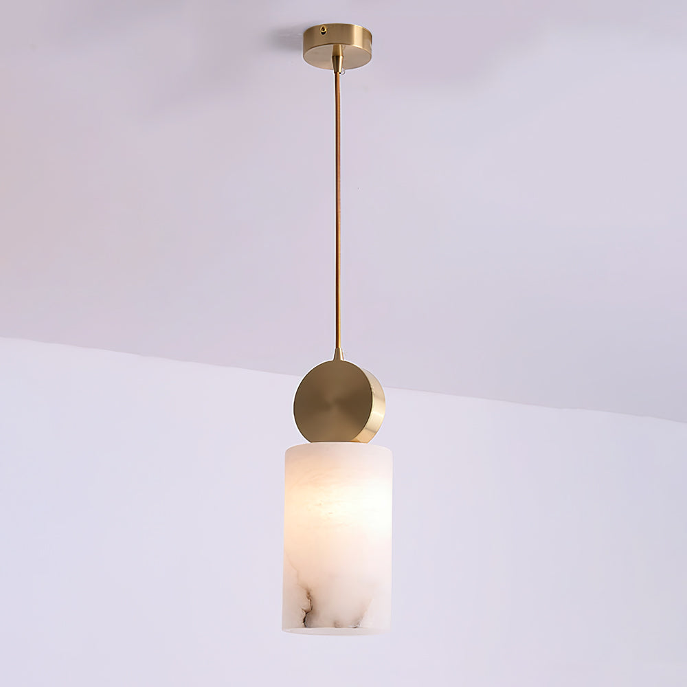 Etruscan Pendant Light Alabaster & Brass - Letslighting