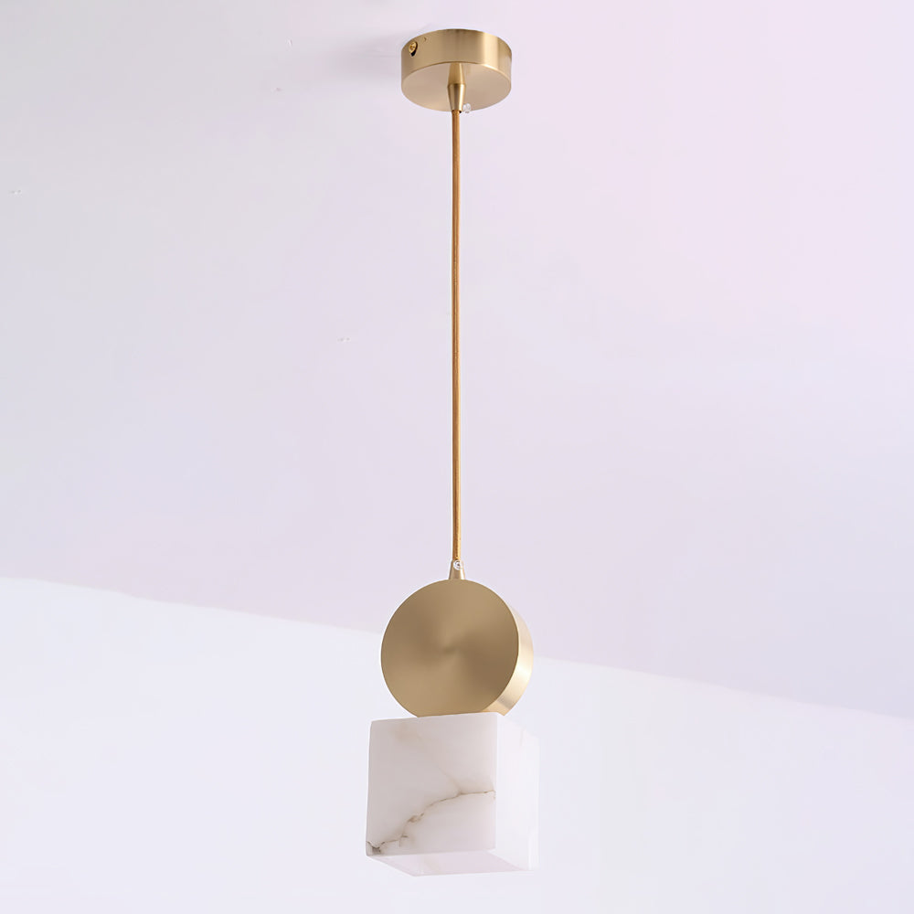 Etruscan Pendant Light Alabaster & Brass - Letslighting