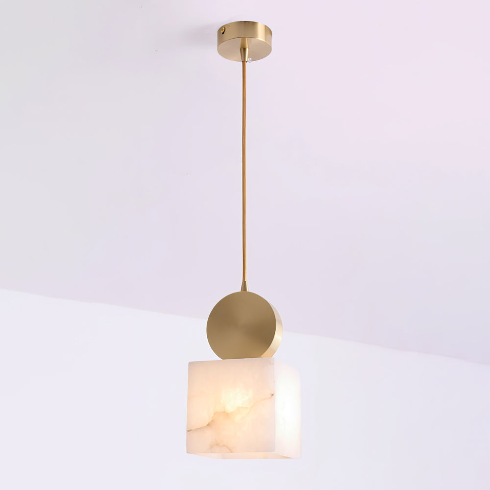 Etruscan Pendant Light Alabaster & Brass - Letslighting