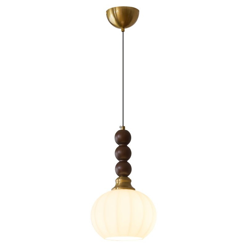 Vothaila Traditional Elegance Vintage Glass Wood Pendant Light - Letslighting