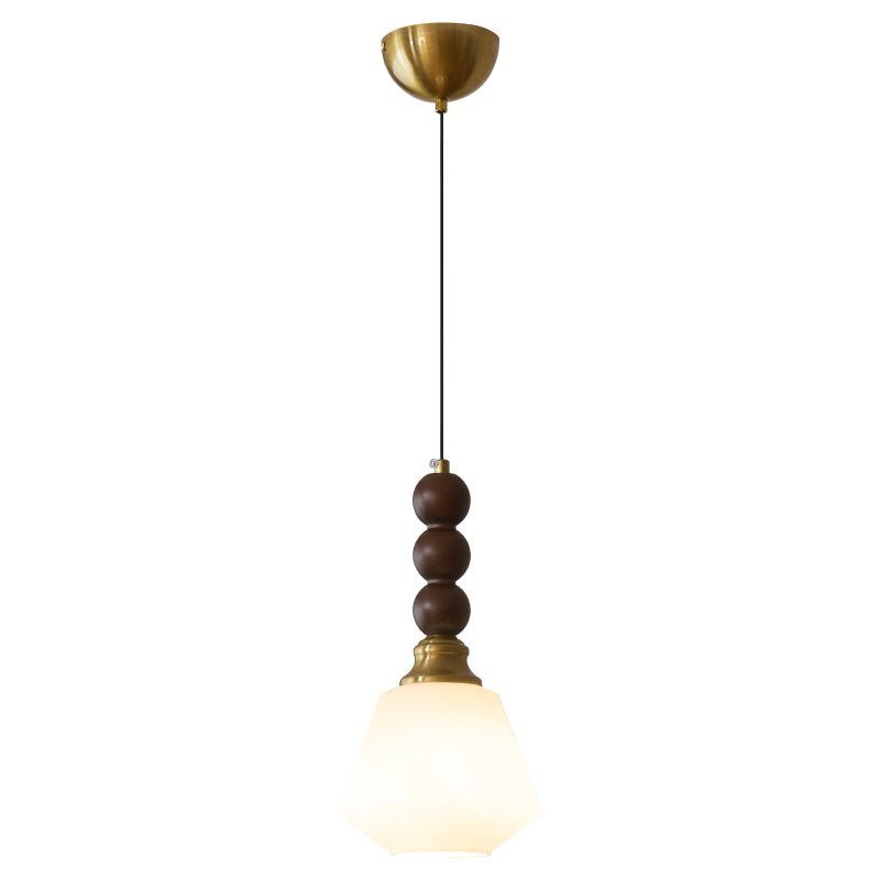 Vothaila Traditional Elegance Vintage Glass Wood Pendant Light - Letslighting