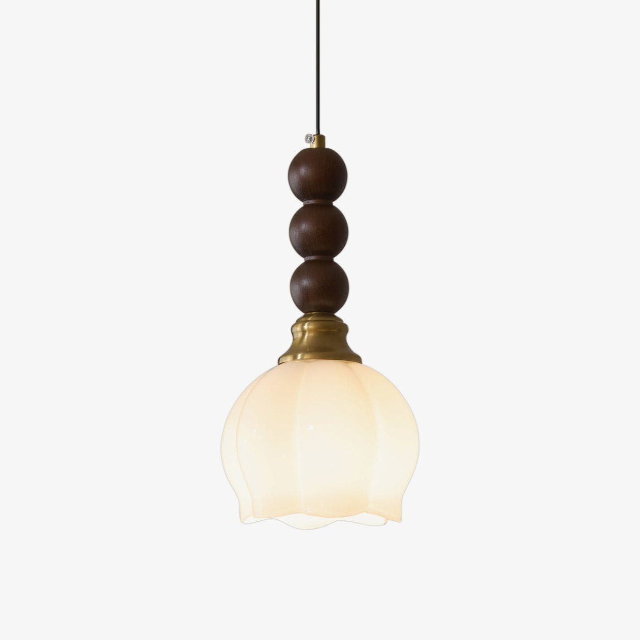 Vothaila Traditional Elegance Vintage Glass Wood Pendant Light - Letslighting
