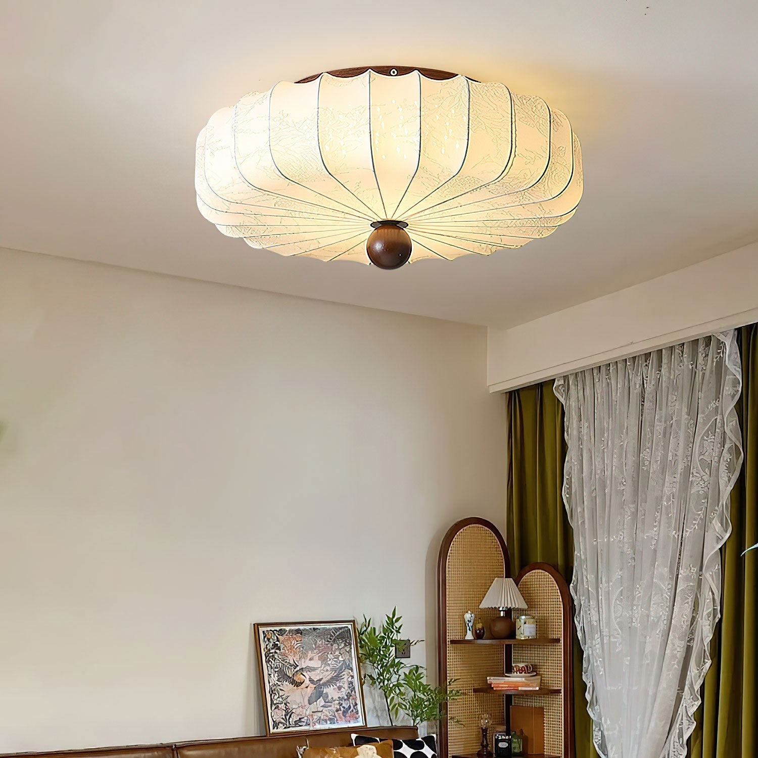 Lotus Fabric Fashion Ceiling Light - Letslighting