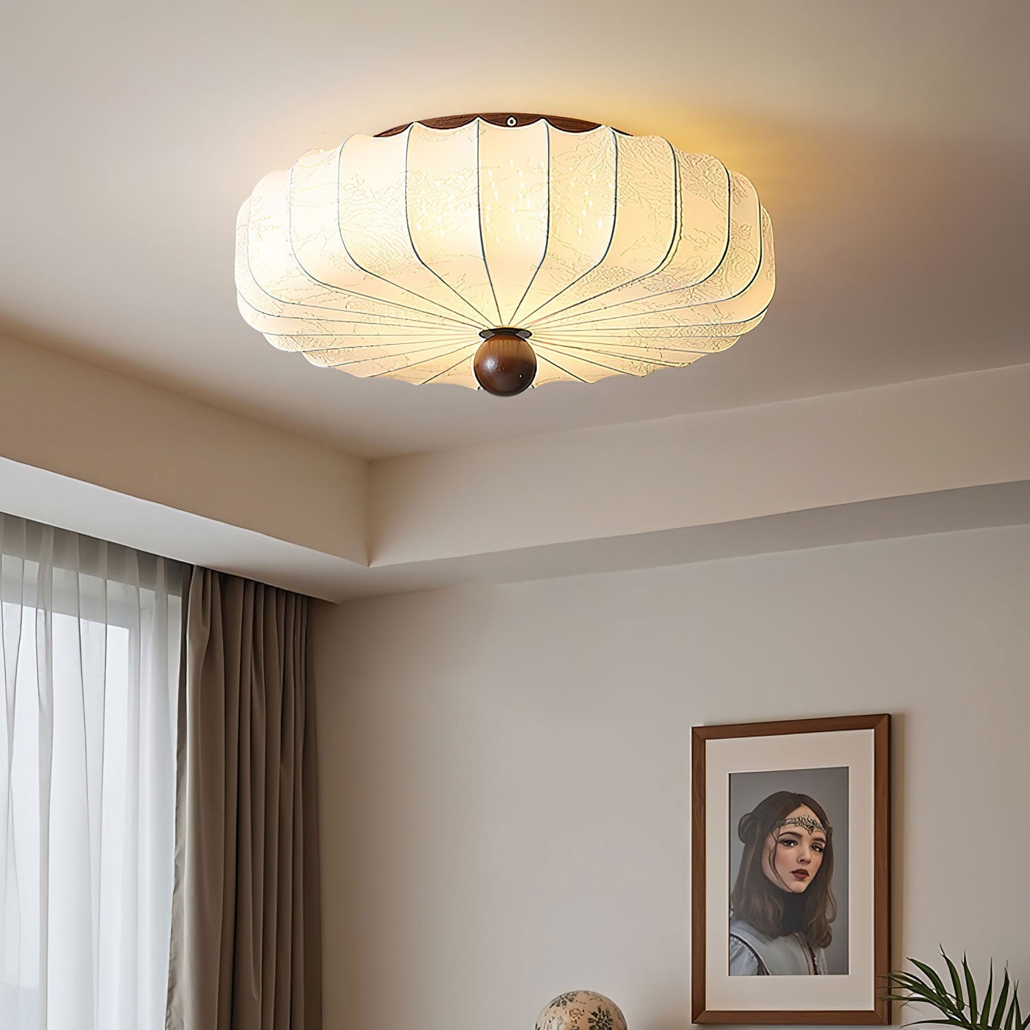 Lotus Fabric Fashion Ceiling Light - Letslighting