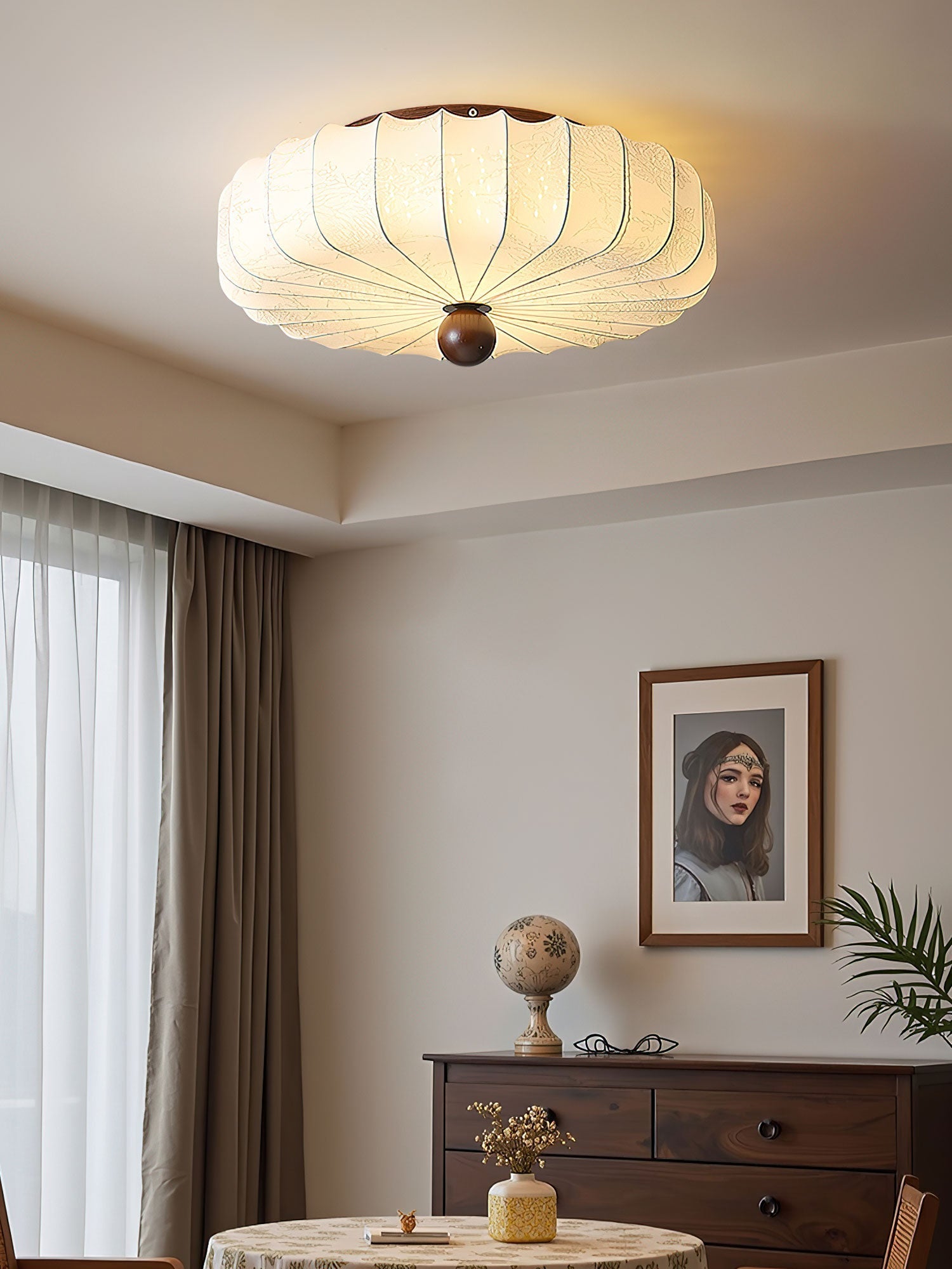 Lotus Fabric Fashion Ceiling Light - Letslighting