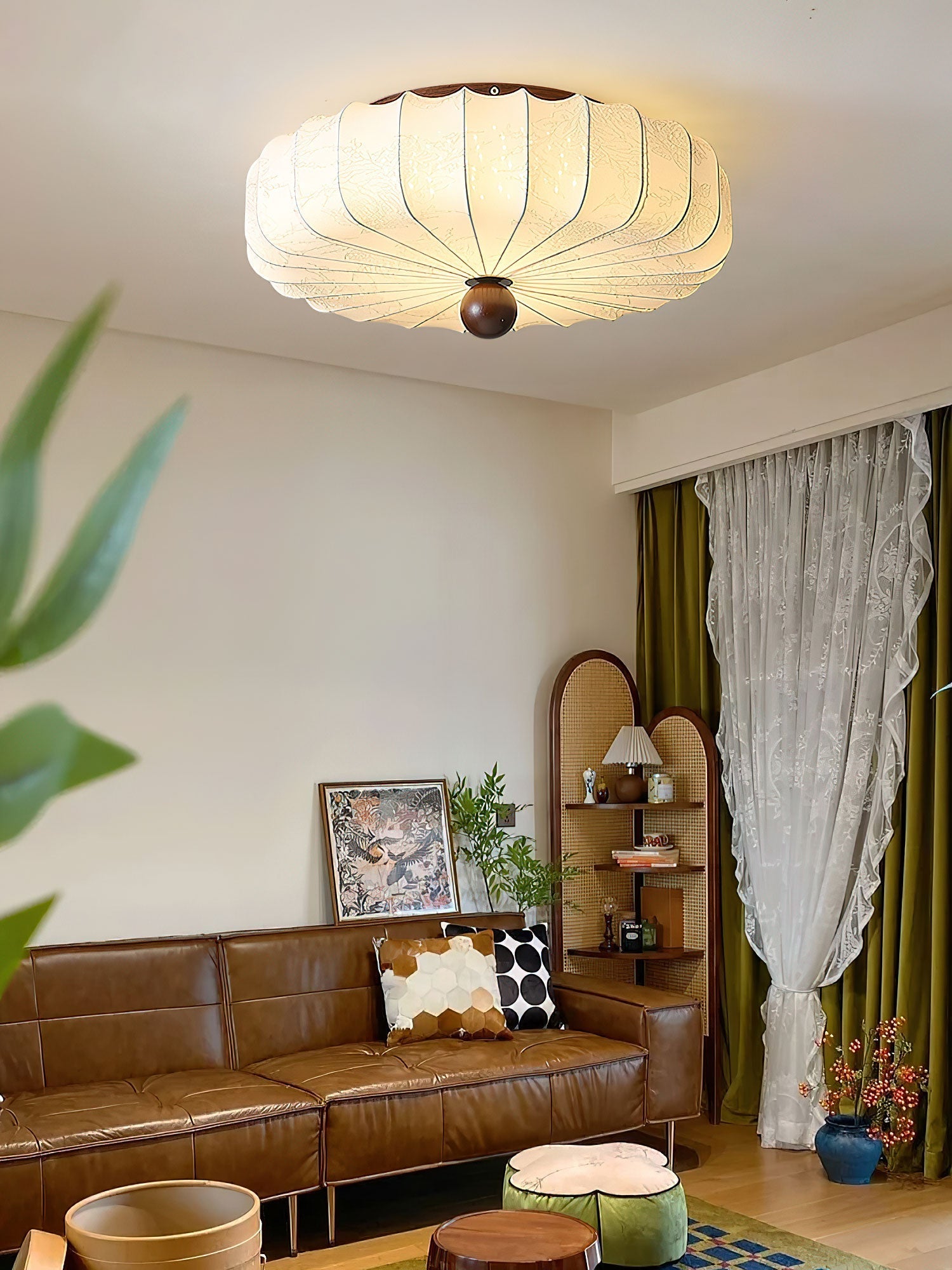 Lotus Fabric Fashion Ceiling Light - Letslighting