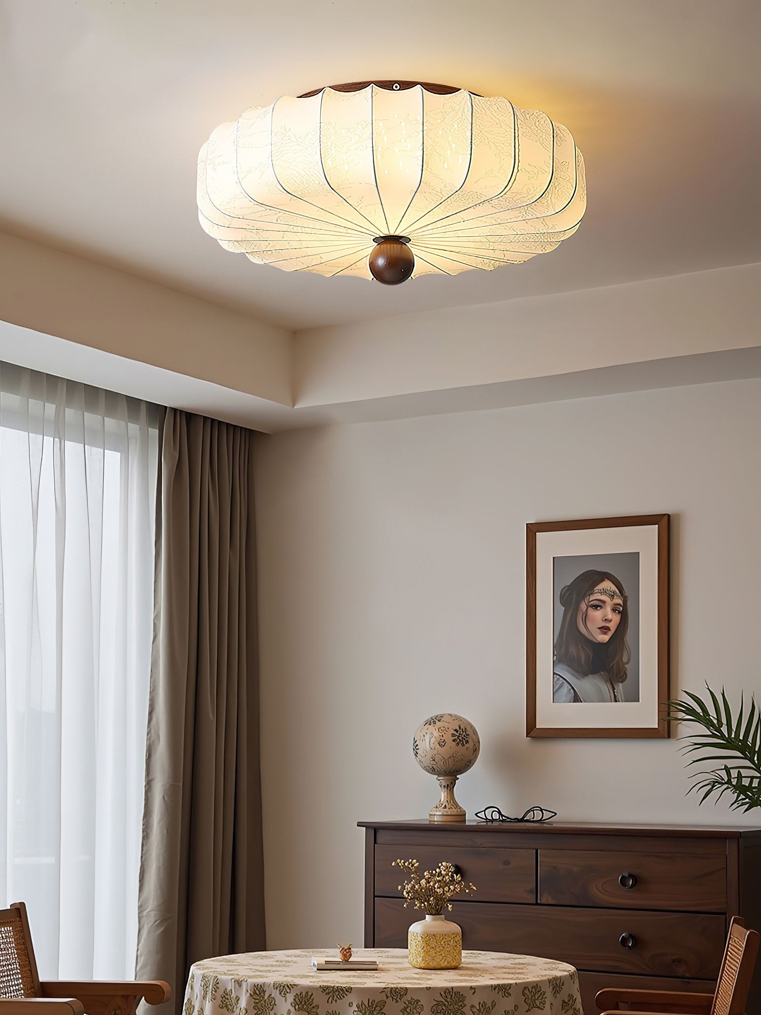 Lotus Fabric Fashion Ceiling Light - Letslighting