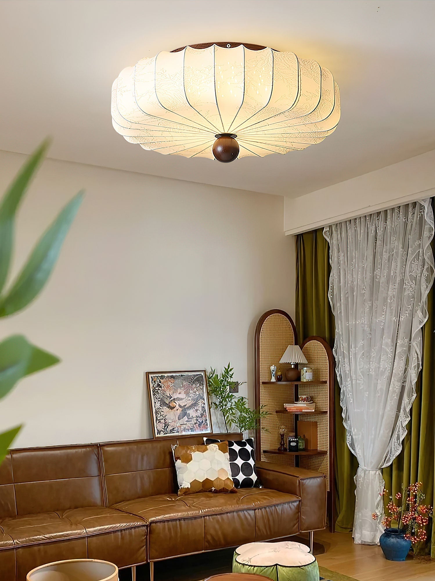 Lotus Fabric Fashion Ceiling Light - Letslighting
