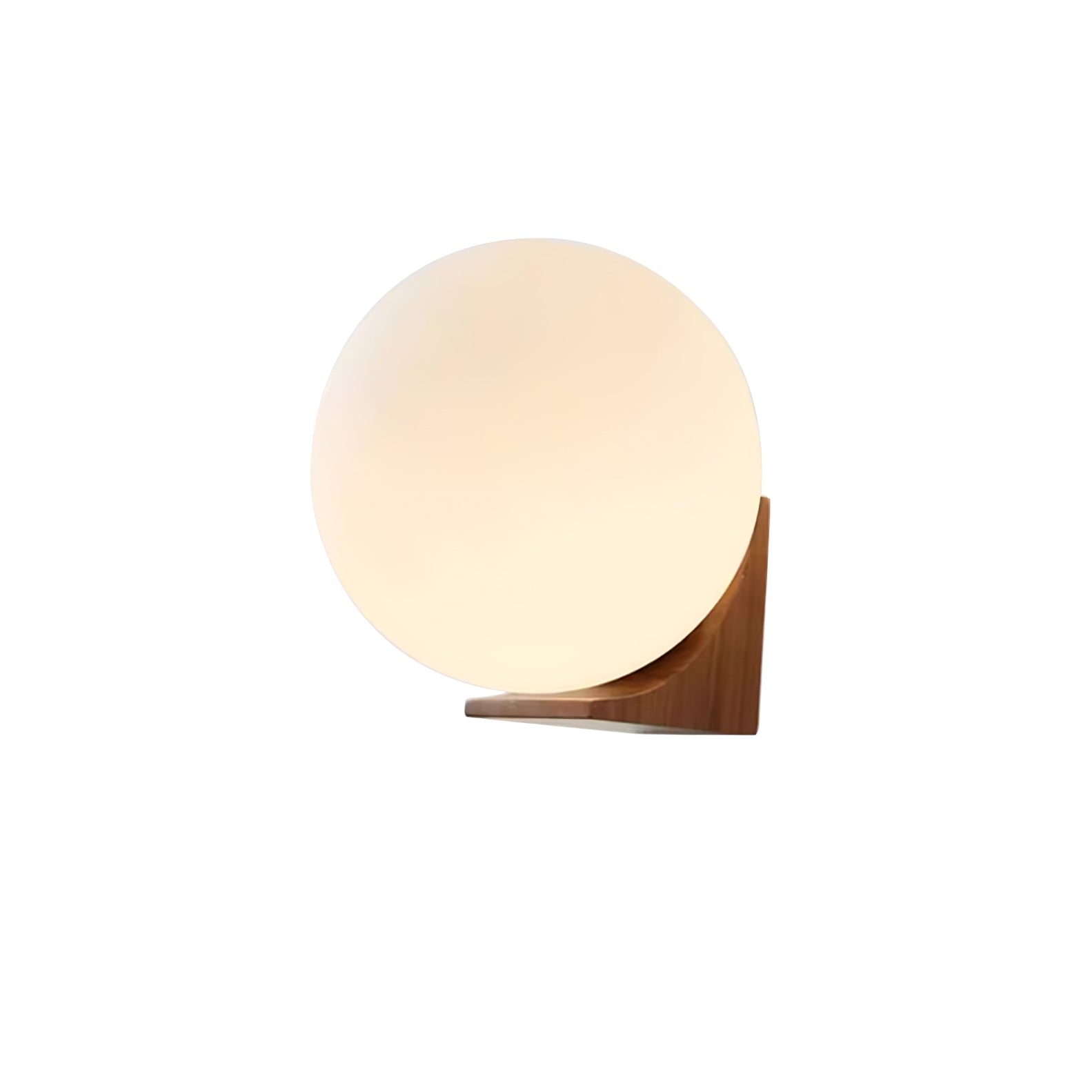 Icarara Modern Minimalist Orb Wood Glass Wall Lamp - Letslighting