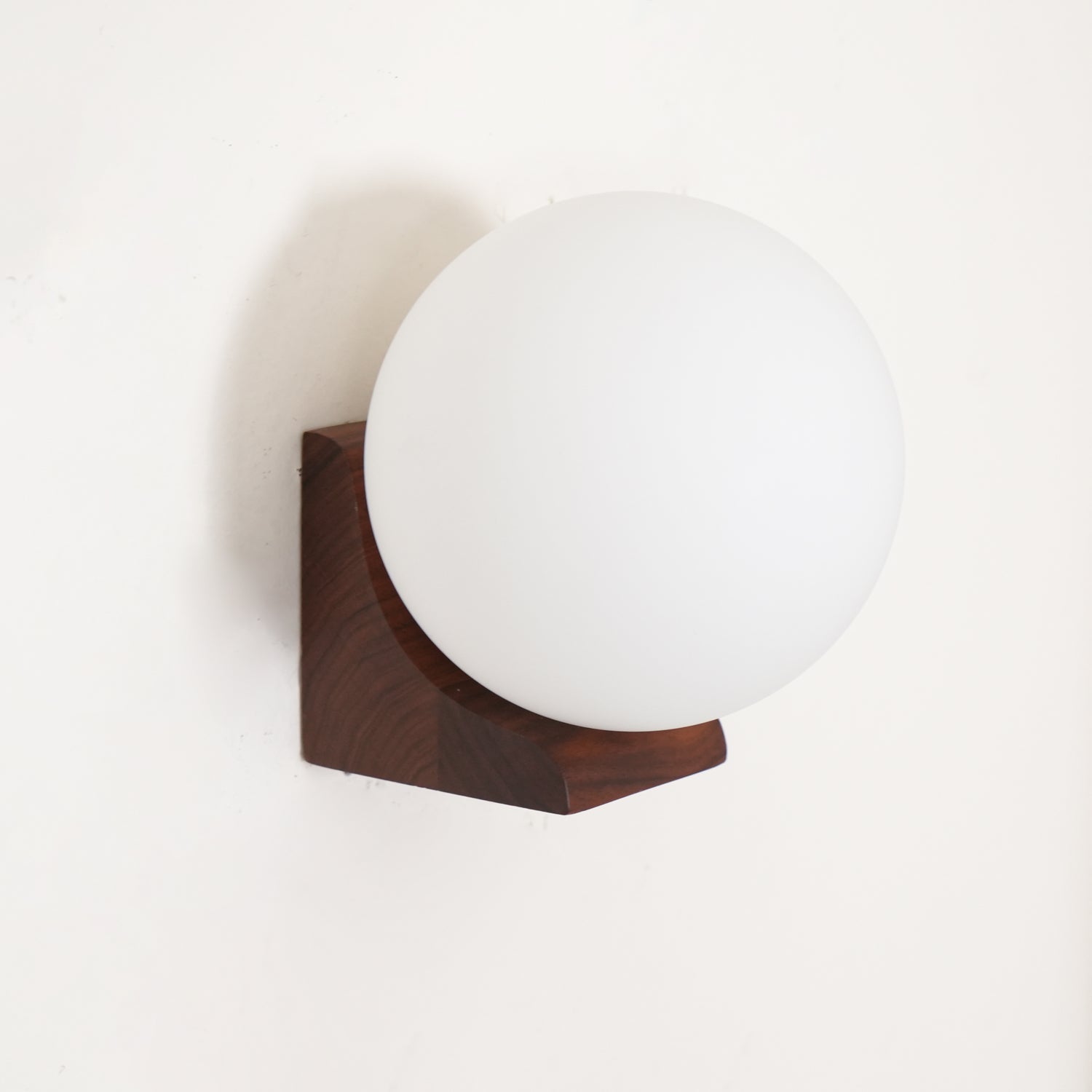 Icarara Modern Minimalist Orb Wood Glass Wall Lamp - Letslighting