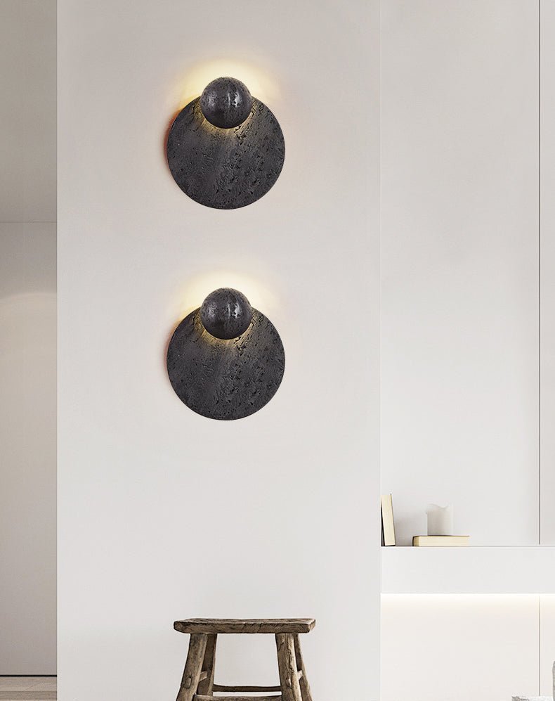 Event Industrial Travertine Wall Light