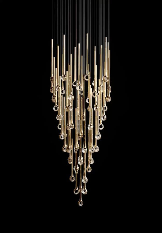 Cicarir Gradient Gold Glass Chandelier - Letslighting