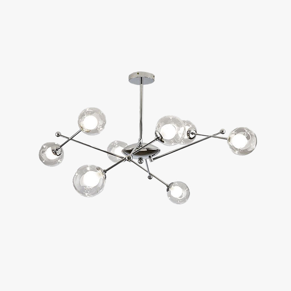 Valentina Modern LED Chandelier Chrome Glass Living Room/Bedroom - Letslighting