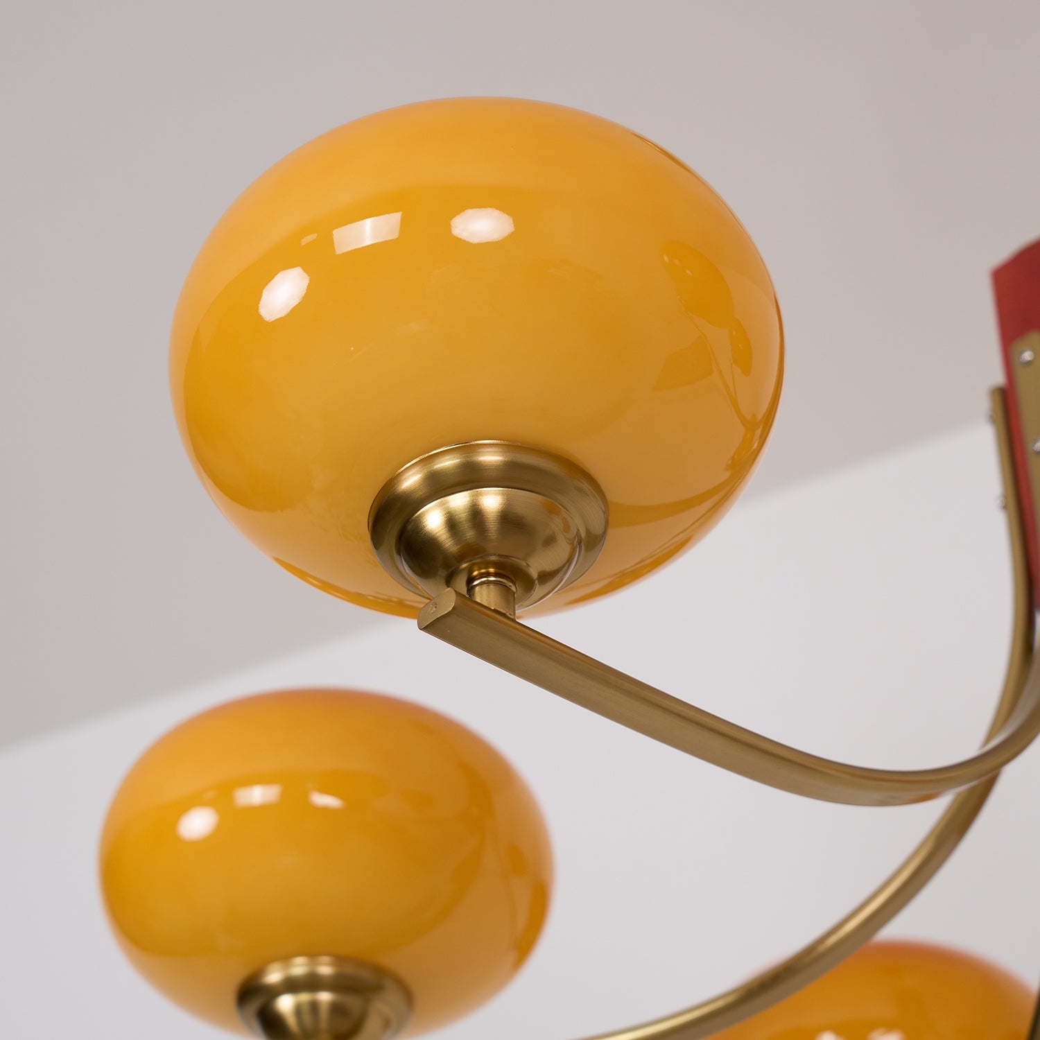 Auralyn 6-Light Amber Glass Globe Chandelier - Letslighting