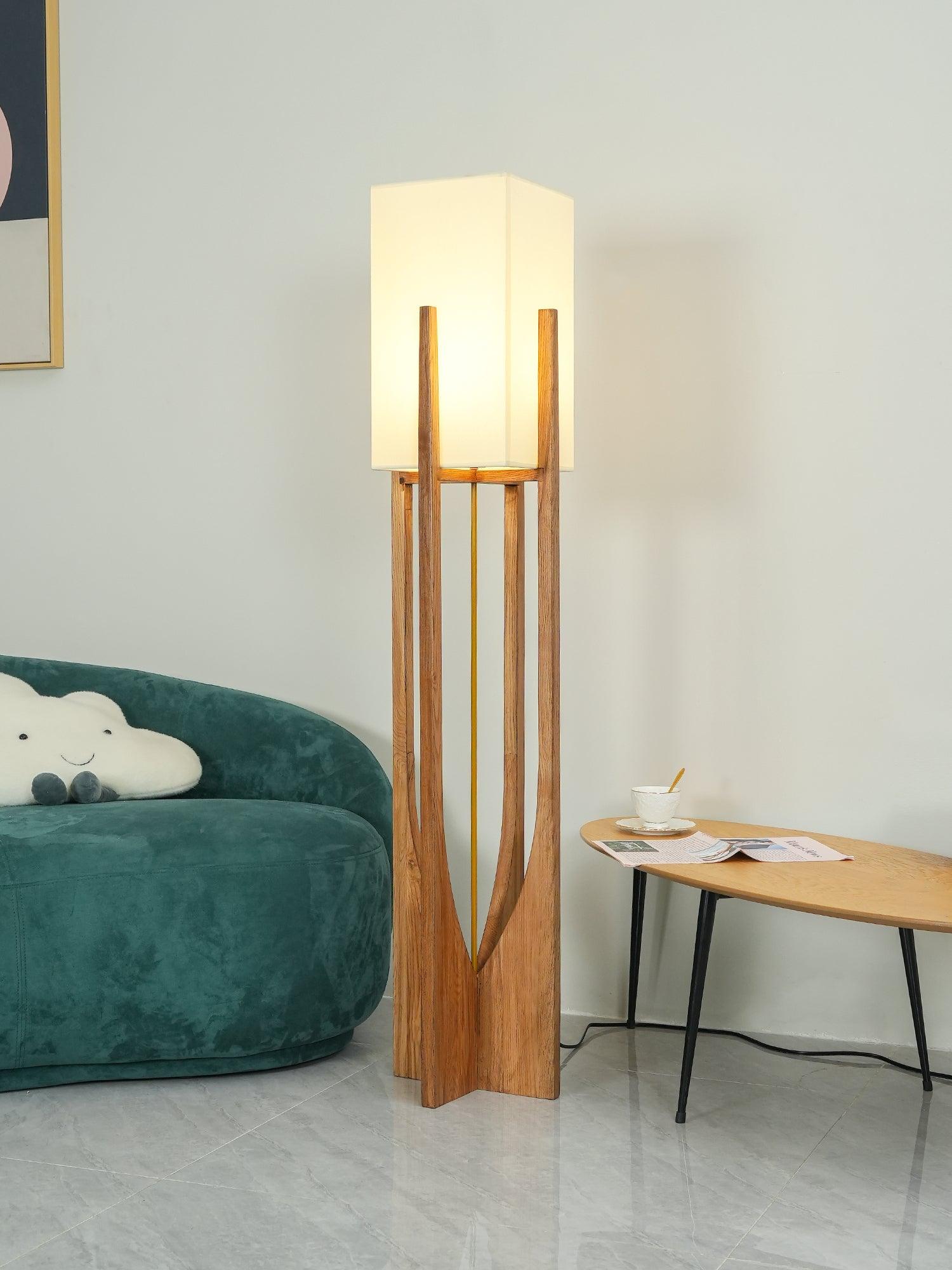 Lustra Floor Lamp Wood Modern - Letslighting
