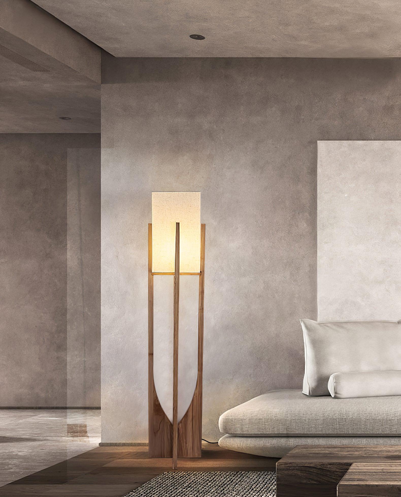 Lustra Floor Lamp Wood Modern - Letslighting