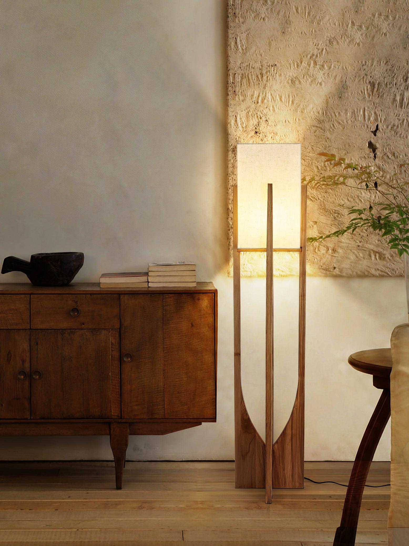 Lustra Floor Lamp Wood Modern - Letslighting