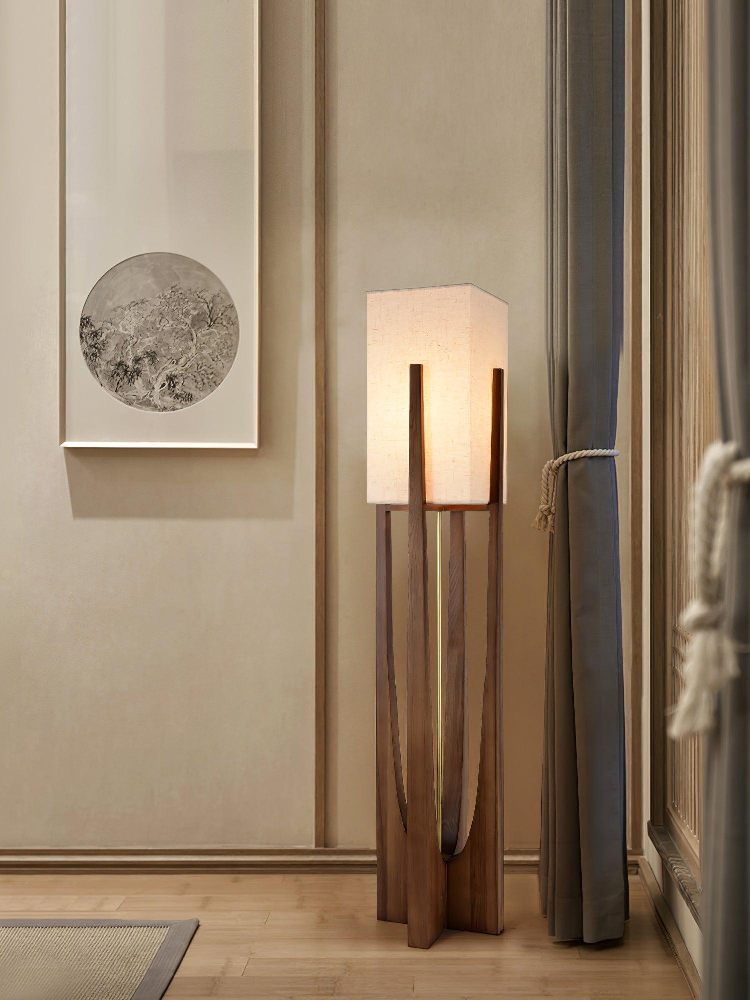 Lustra Floor Lamp Wood Modern - Letslighting