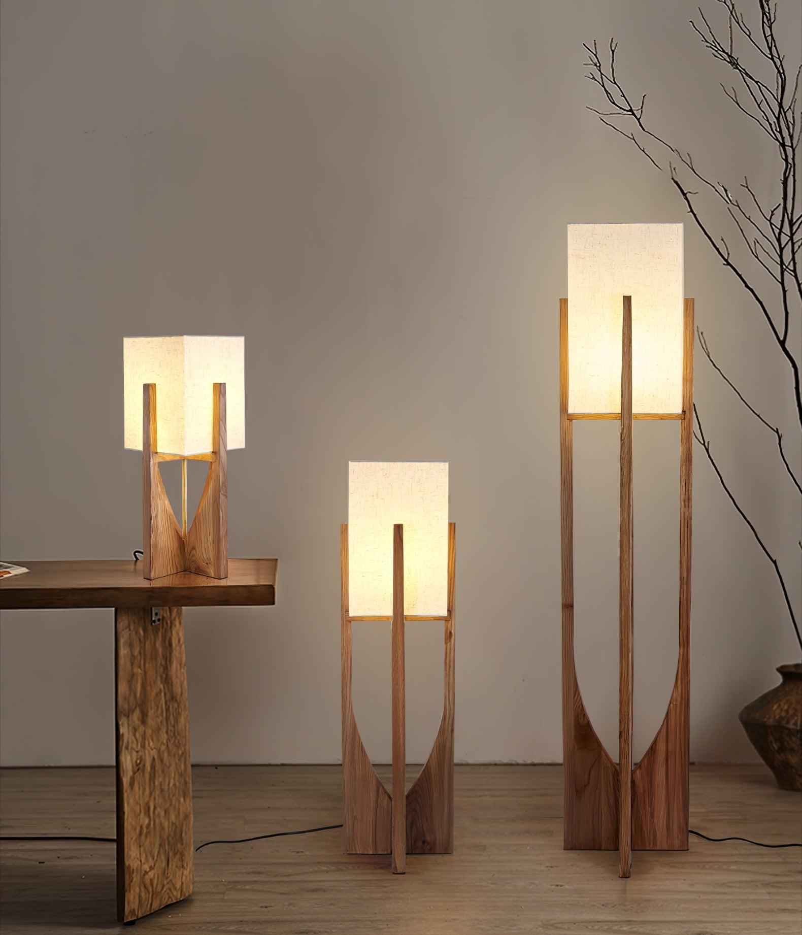 Lustra Floor Lamp Wood Modern - Letslighting