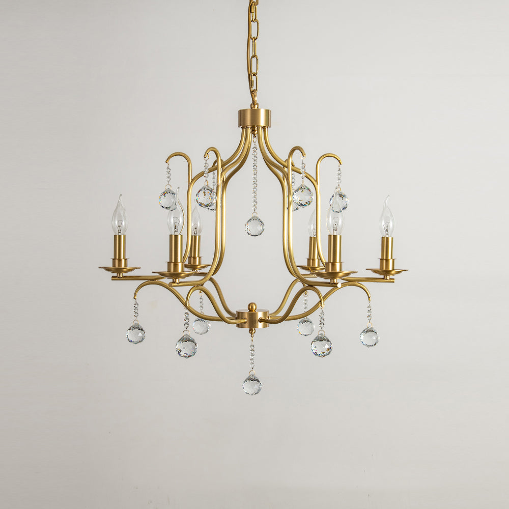 Ulliria Postmodern Luxury Brass Crystal Chandelier - Letslighting