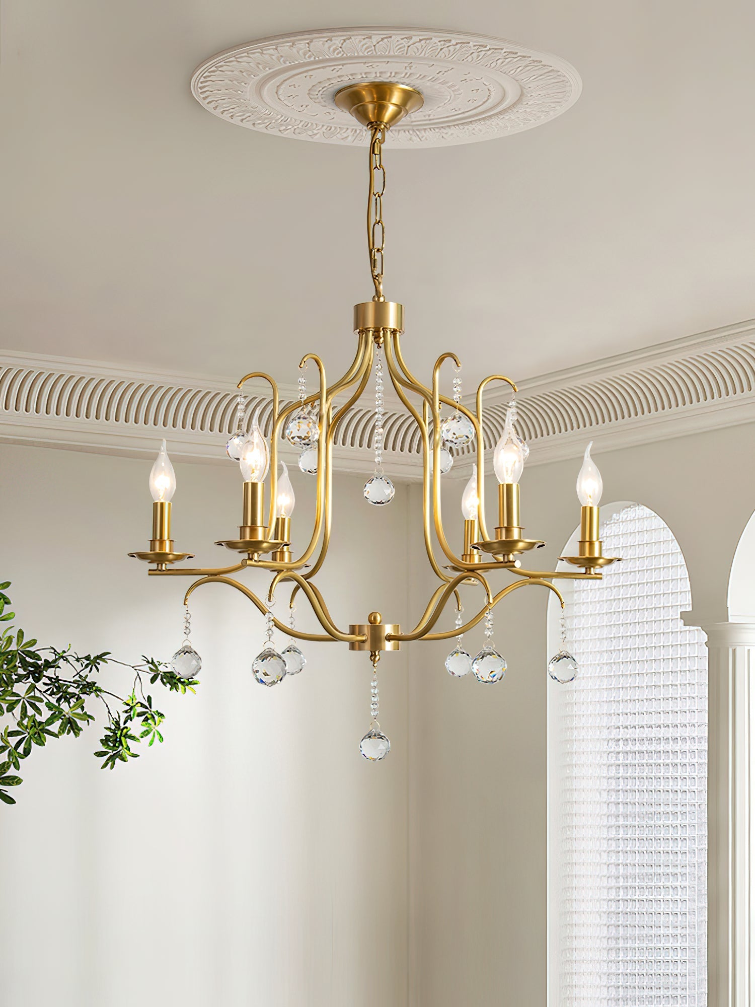 Ulliria Postmodern Luxury Brass Crystal Chandelier - Letslighting