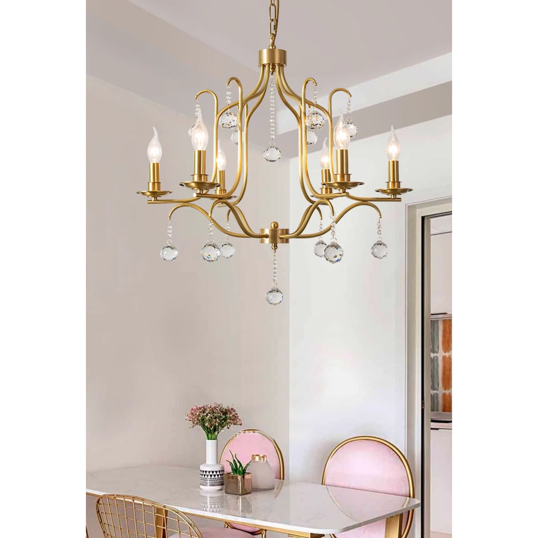 Ulliria Postmodern Luxury Brass Crystal Chandelier - Letslighting