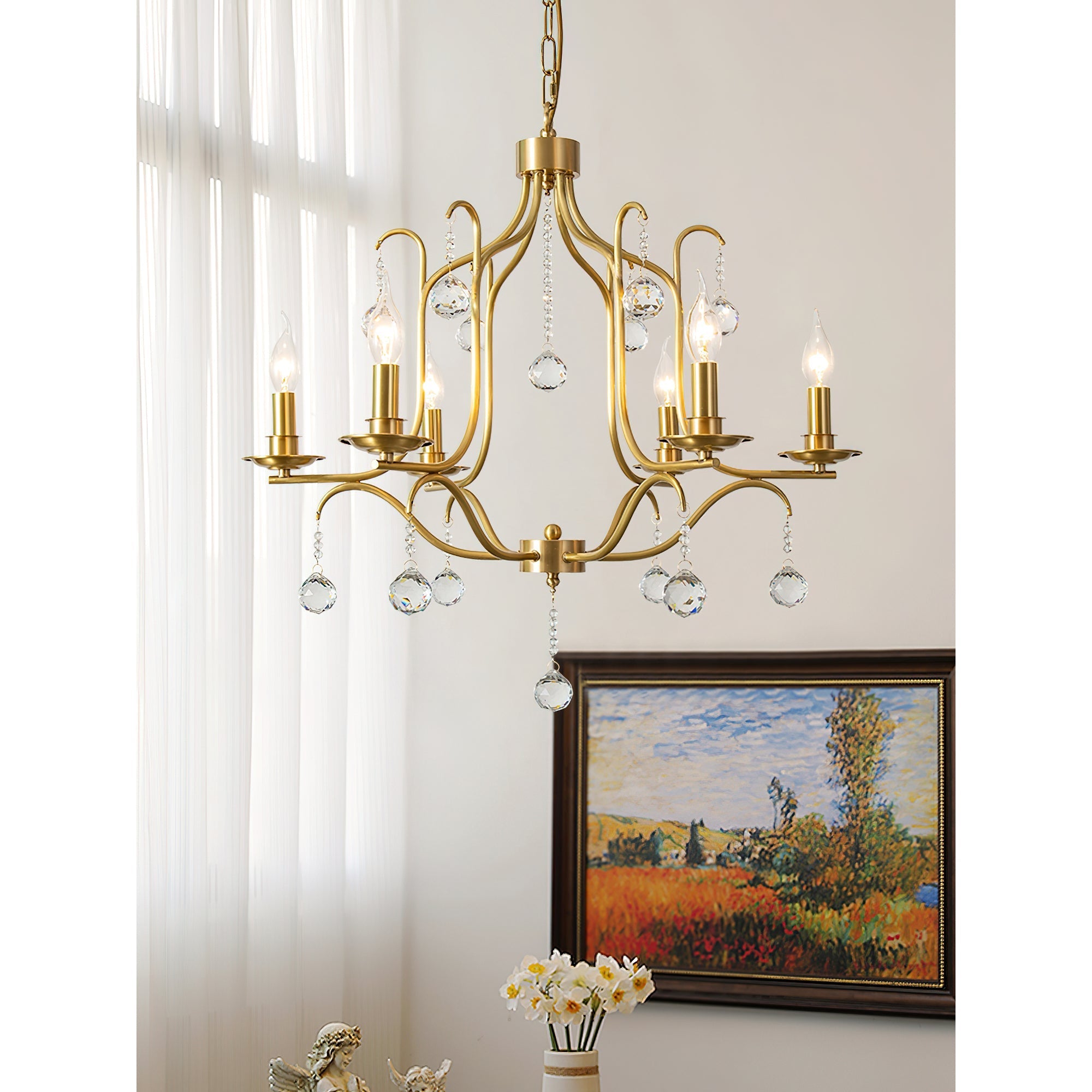 Ulliria Postmodern Luxury Brass Crystal Chandelier - Letslighting
