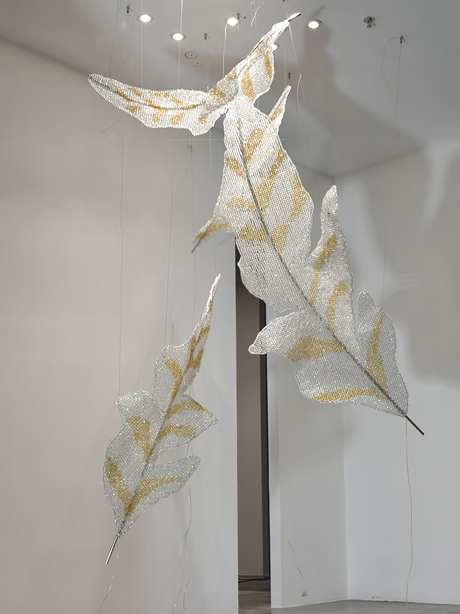 Zeshaen Individual Creativity Falling Leaves Glass Chandelier - Letslighting