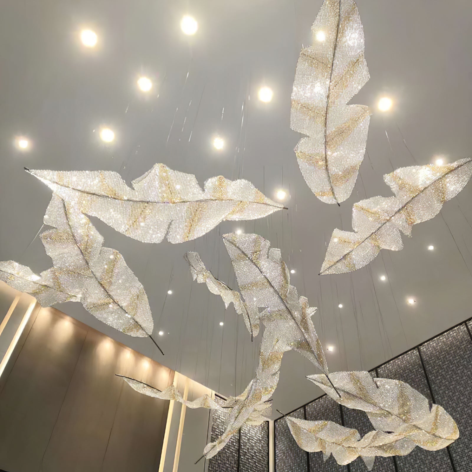 Zeshaen Individual Creativity Falling Leaves Glass Chandelier - Letslighting