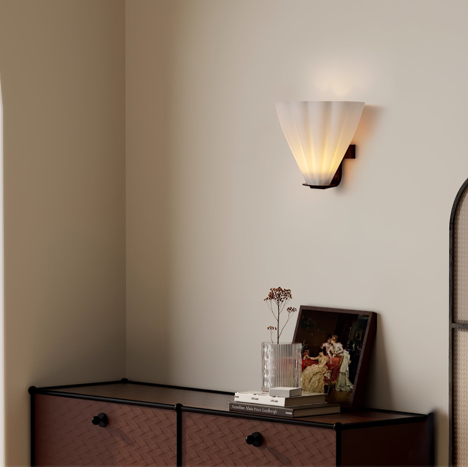 Fan Shaped Glass Wall Sconce - Letslighting