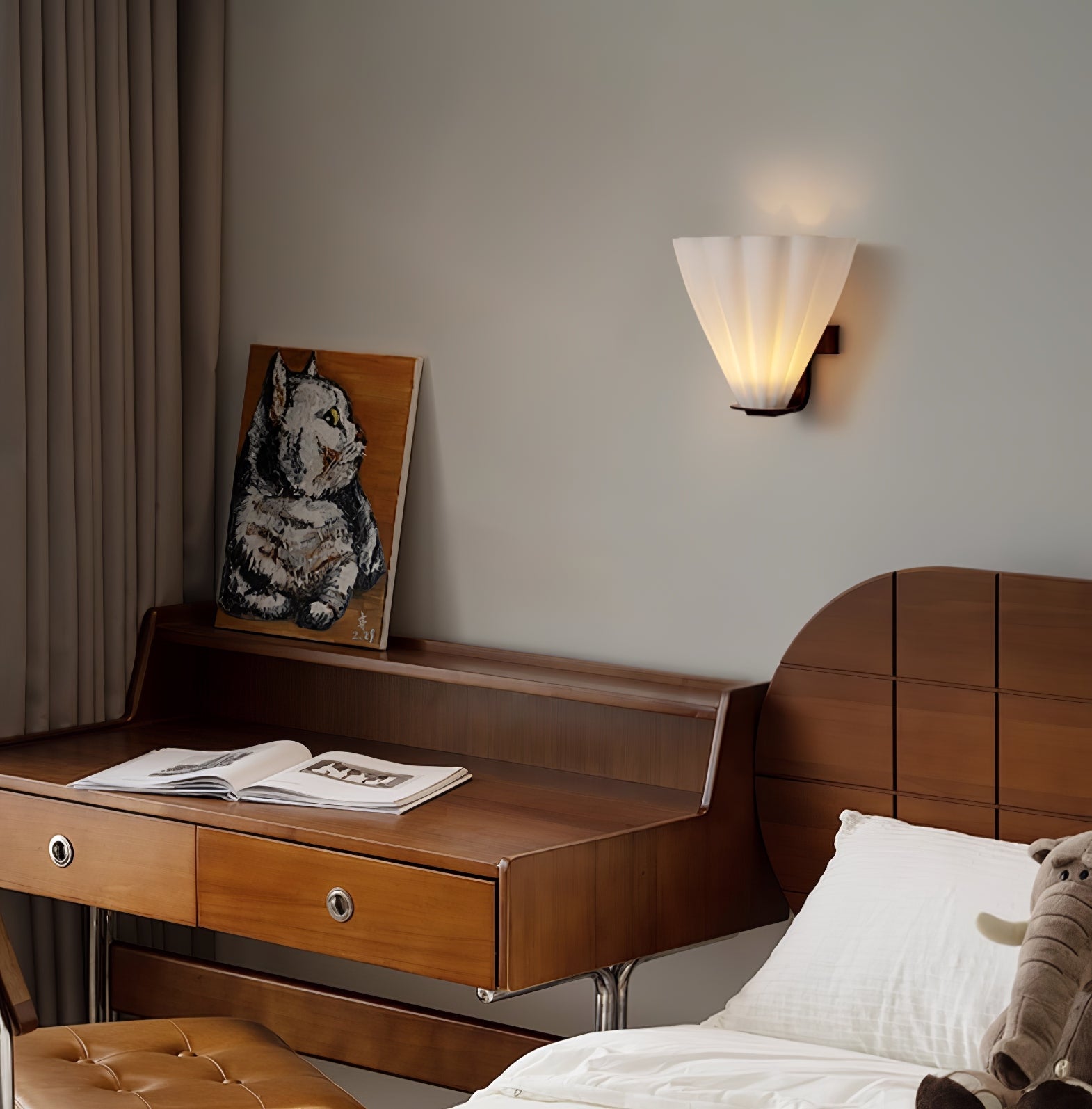 Fan Shaped Glass Wall Sconce - Letslighting