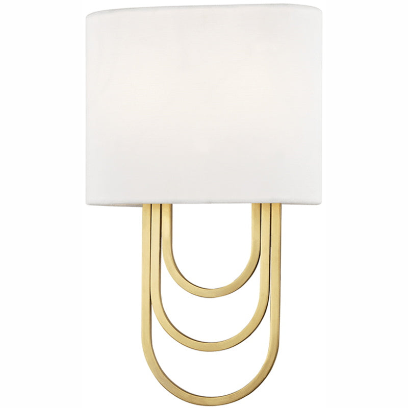 Evelaris Modern Minimalist Brass Fabric Wall Lamp - Letslighting