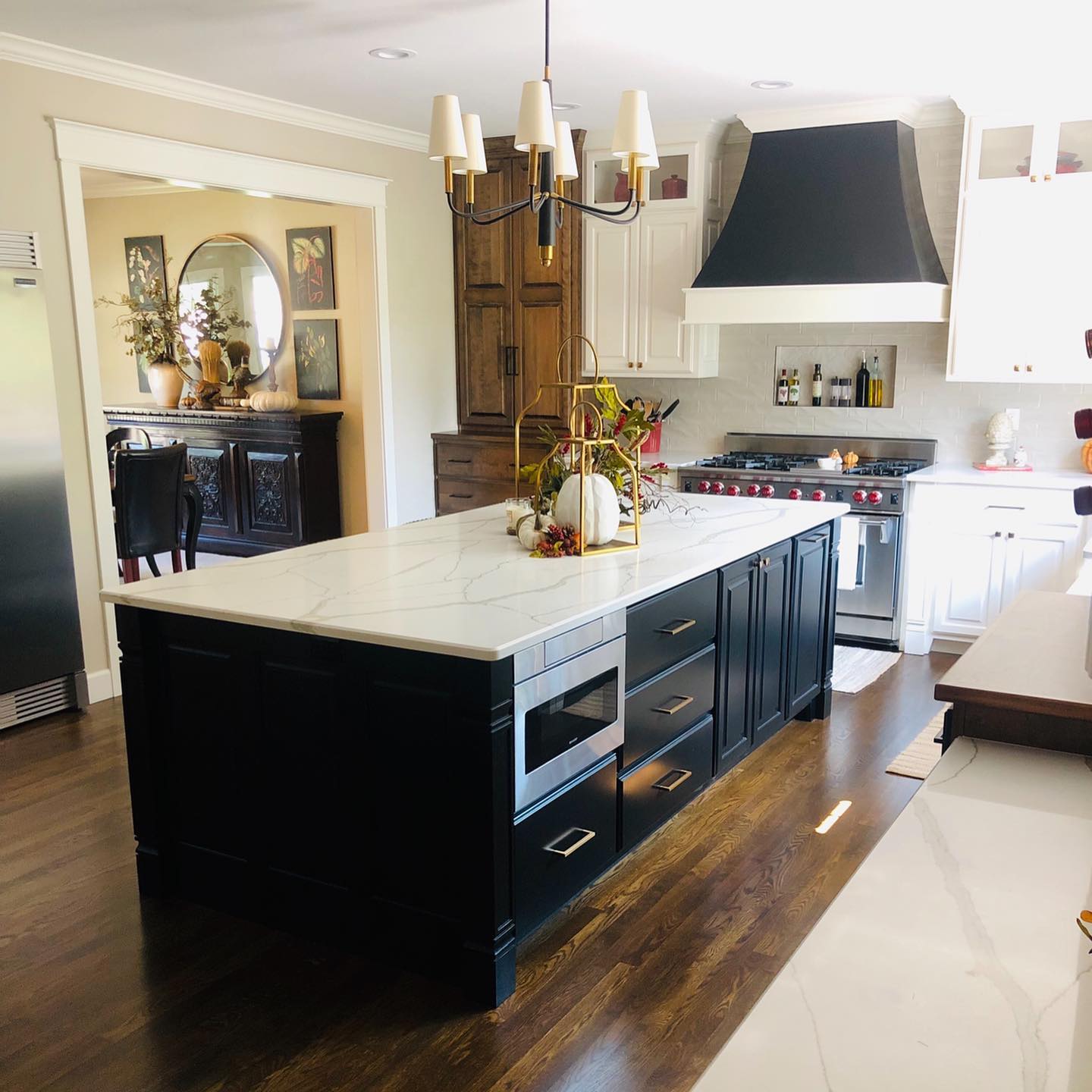 Lyshae Vintage Industrial Brass Fabric Chandelier - Letslighting