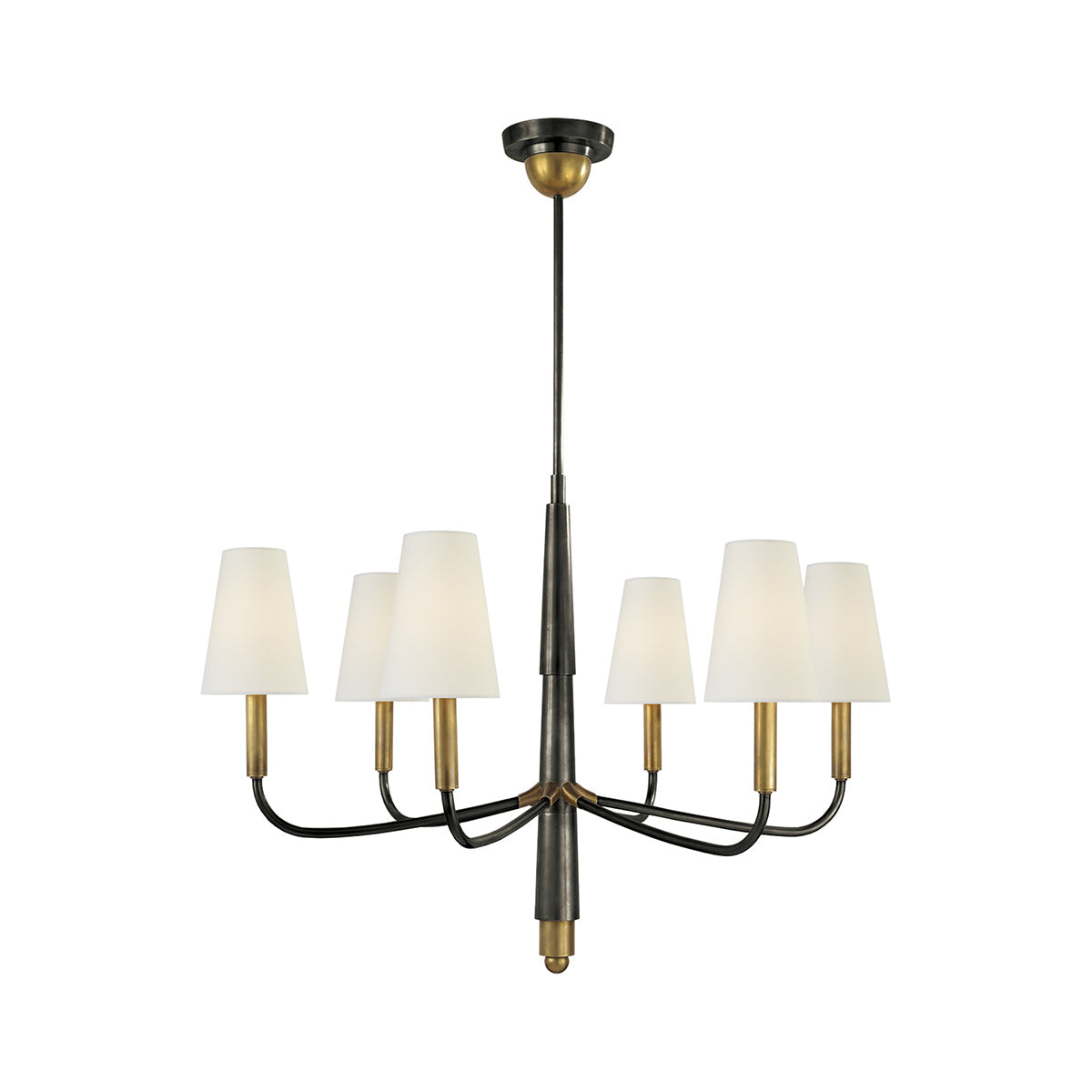 Lyshae Vintage Industrial Brass Fabric Chandelier - Letslighting