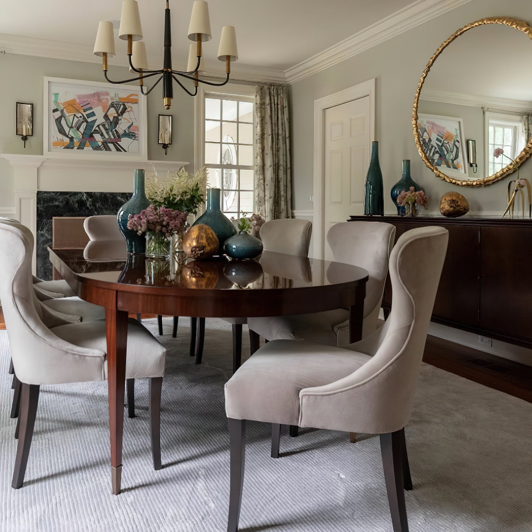 Lyshae Vintage Industrial Brass Fabric Chandelier - Letslighting