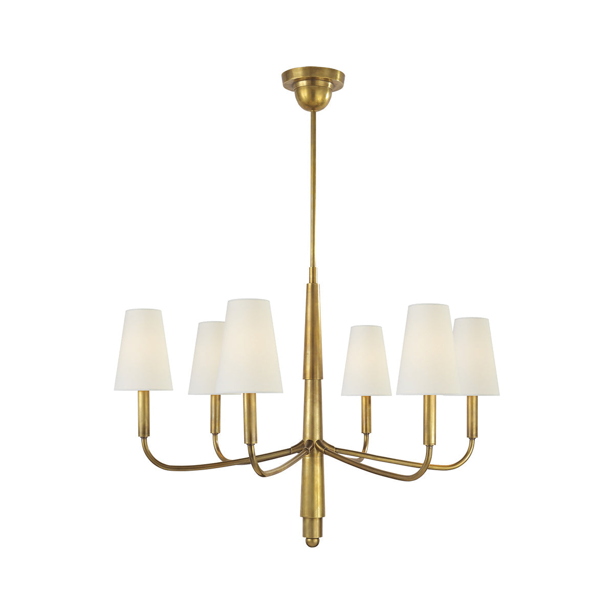 Lyshae Vintage Industrial Brass Fabric Chandelier - Letslighting