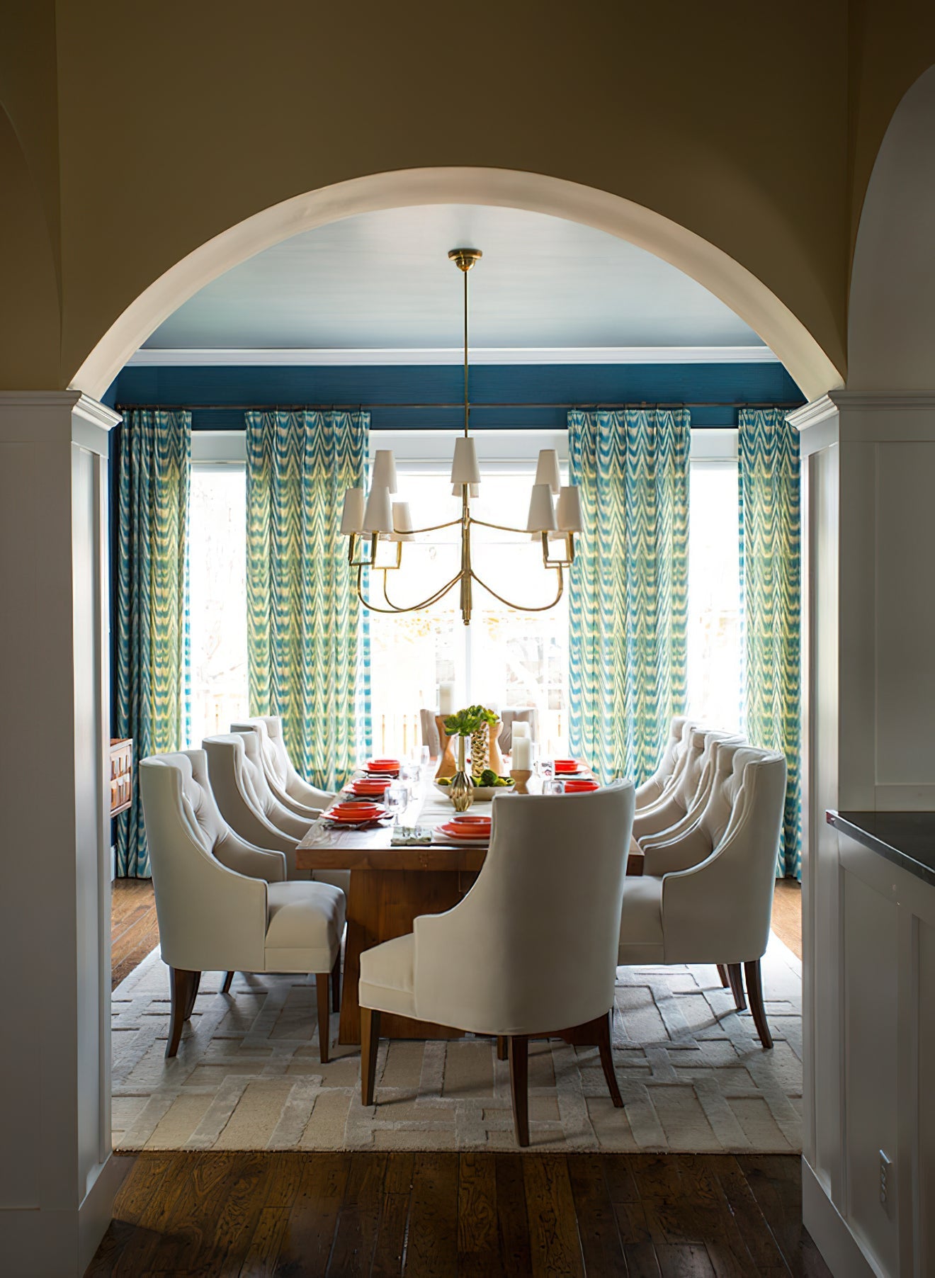 Lyshae Vintage Industrial Brass Fabric Chandelier - Letslighting