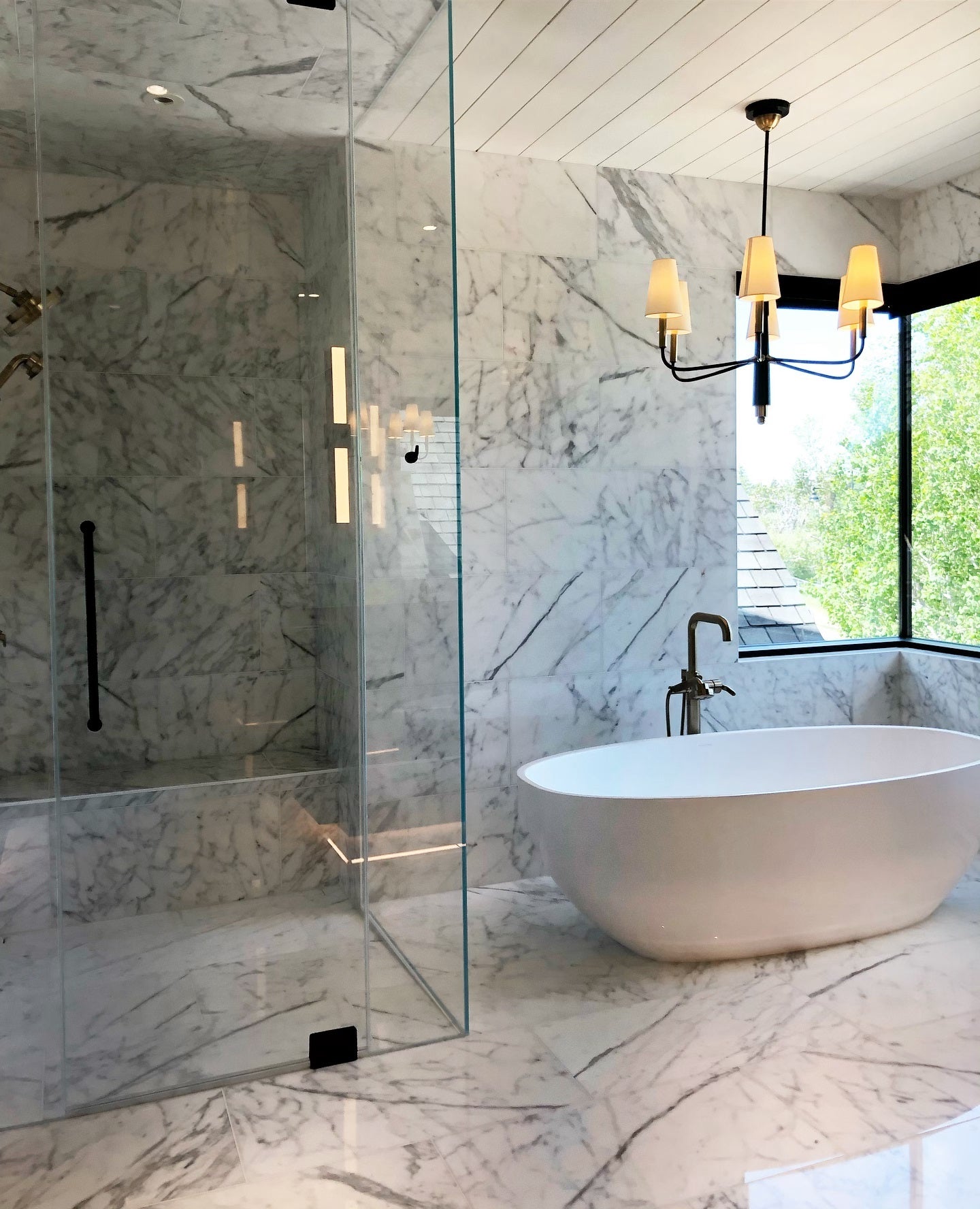 Lyshae Vintage Industrial Brass Fabric Chandelier - Letslighting