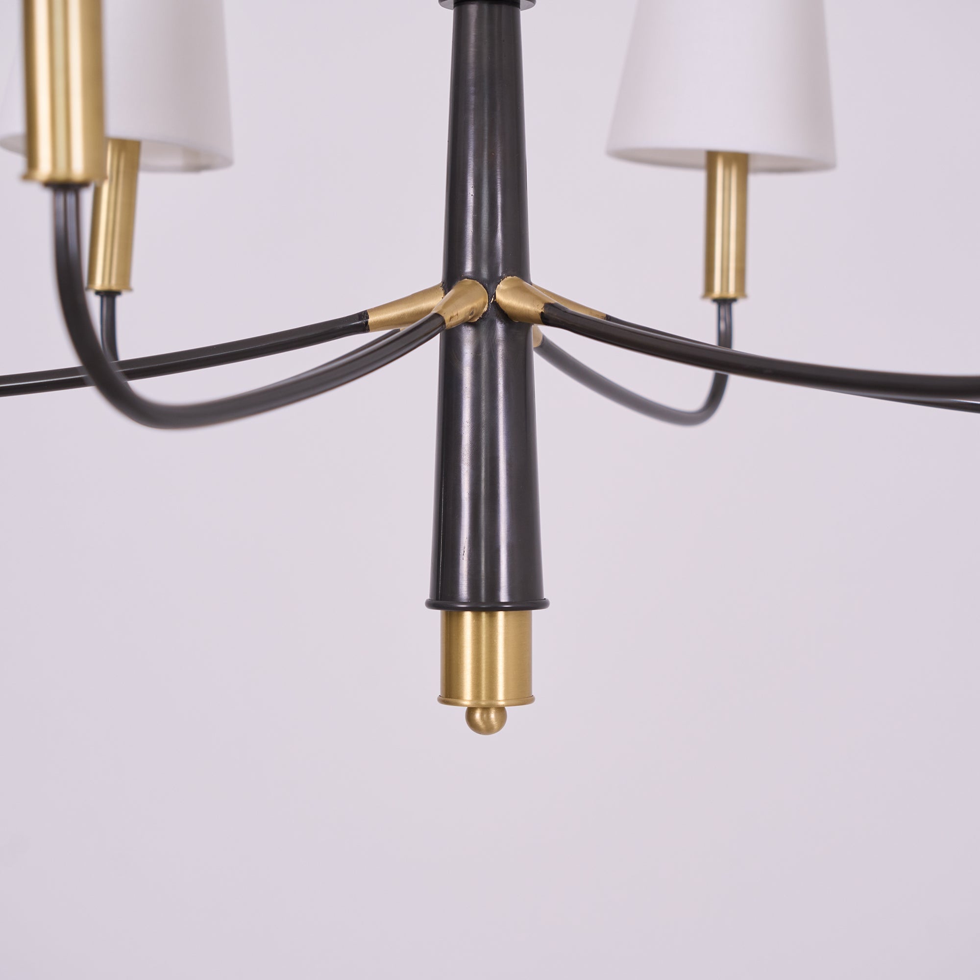 Lyshae Vintage Industrial Brass Fabric Chandelier - Letslighting