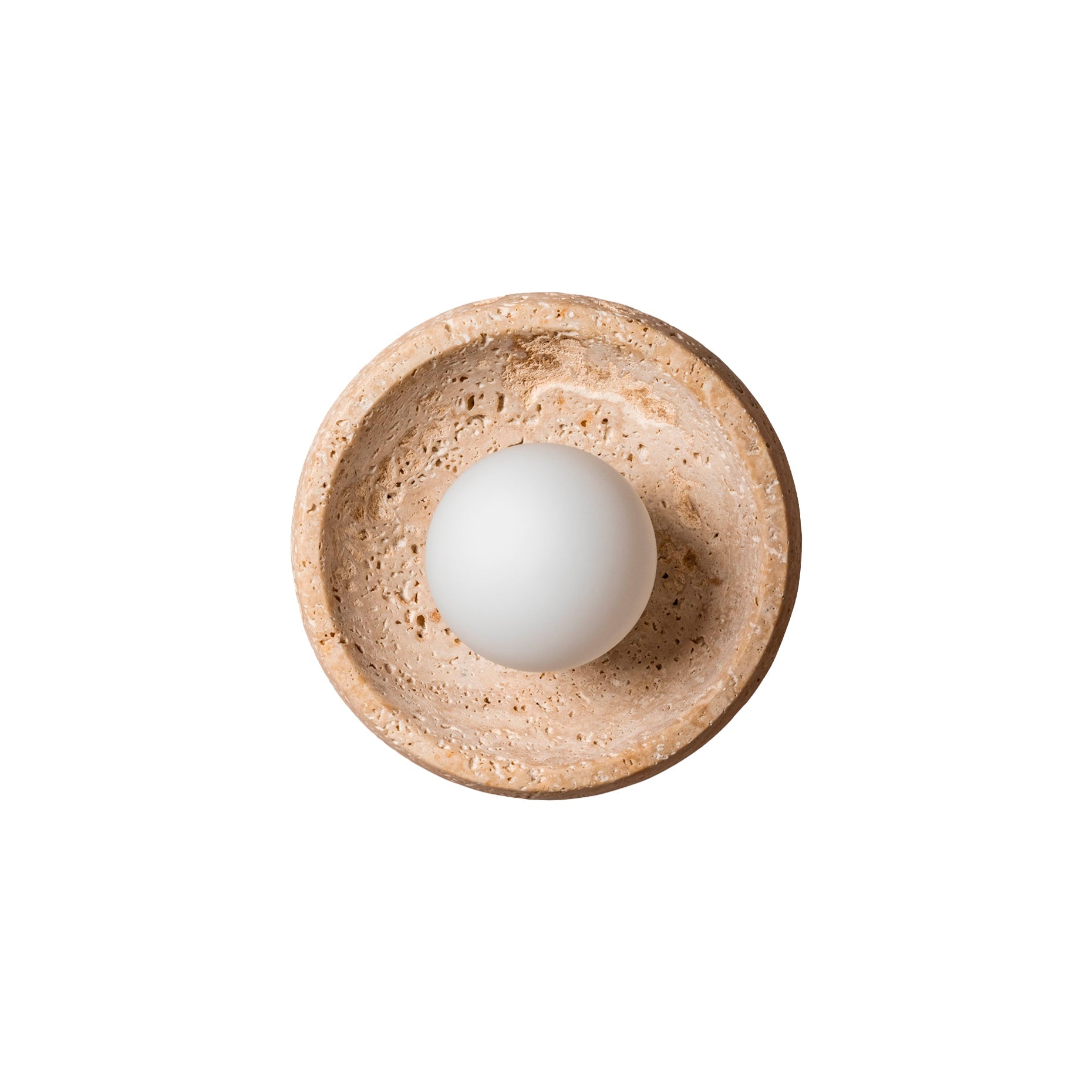 Umirus Modern Minimalist Beige Glass Travertine Wall Lamp - Letslighting