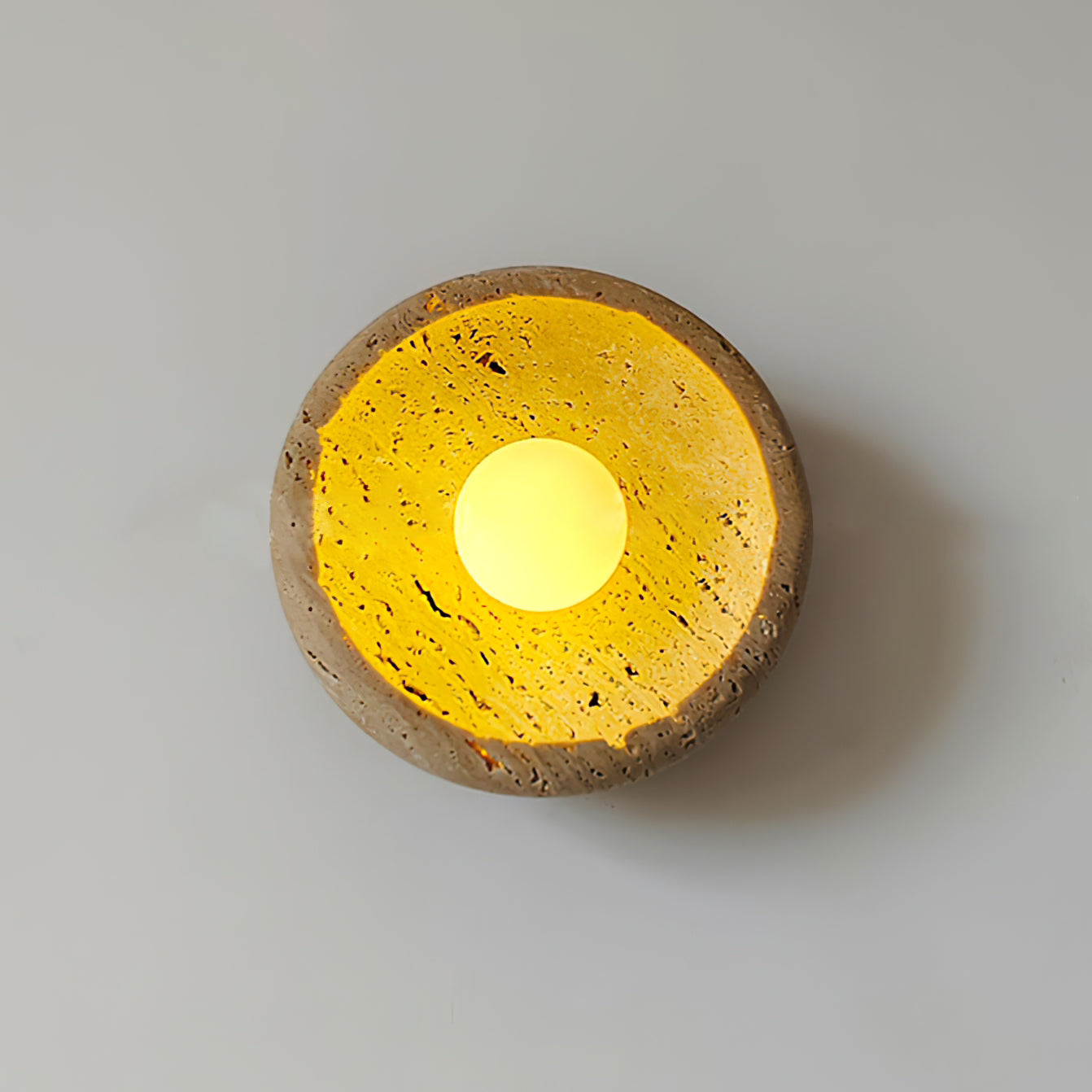 Neptune Travertine Wall Light Ring-shaped - Letslighting