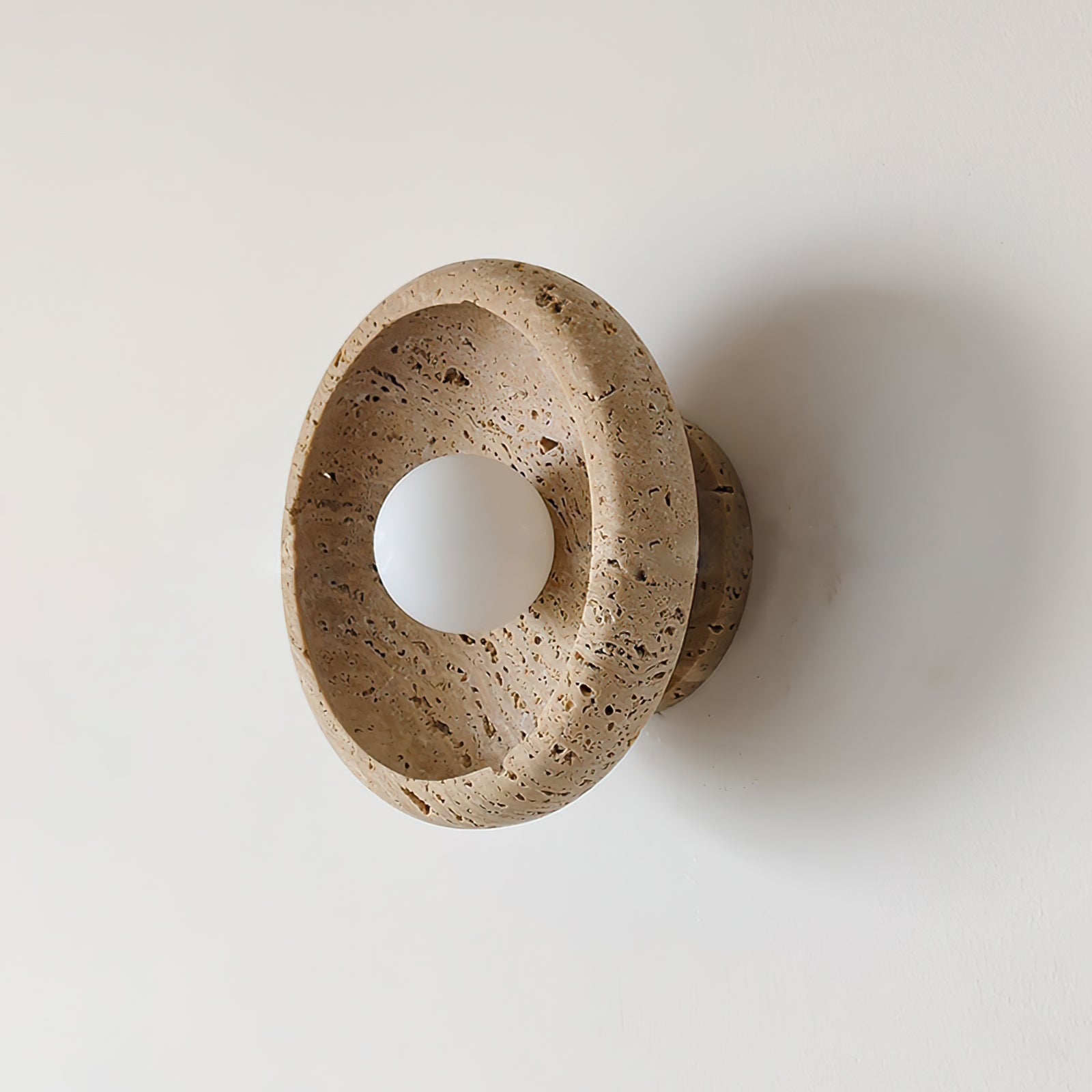 Neptune Travertine Wall Light Ring-shaped - Letslighting
